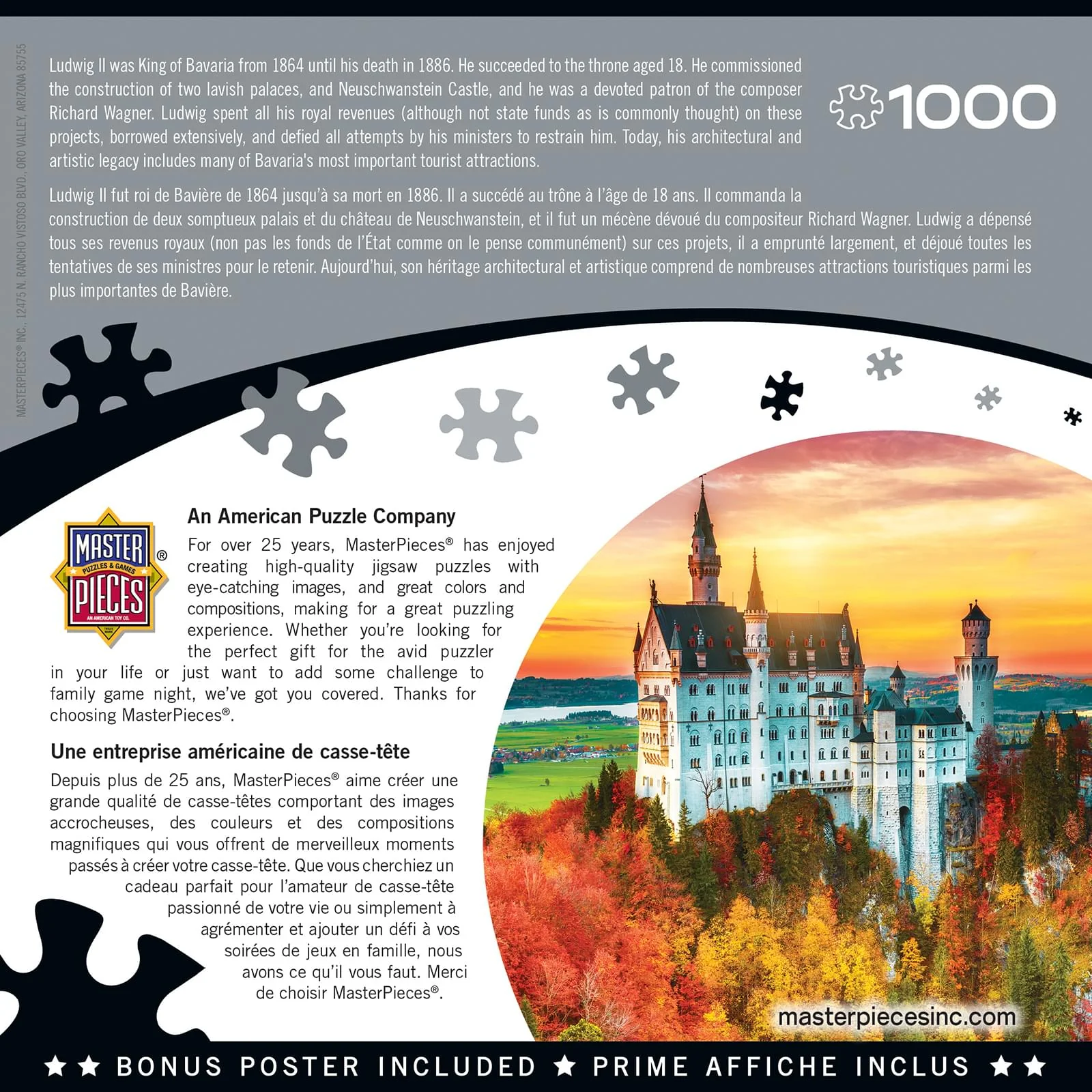 ShutterSpeed Autumn Castle 1000 Piece Jigsaw Puzzle - Image 2