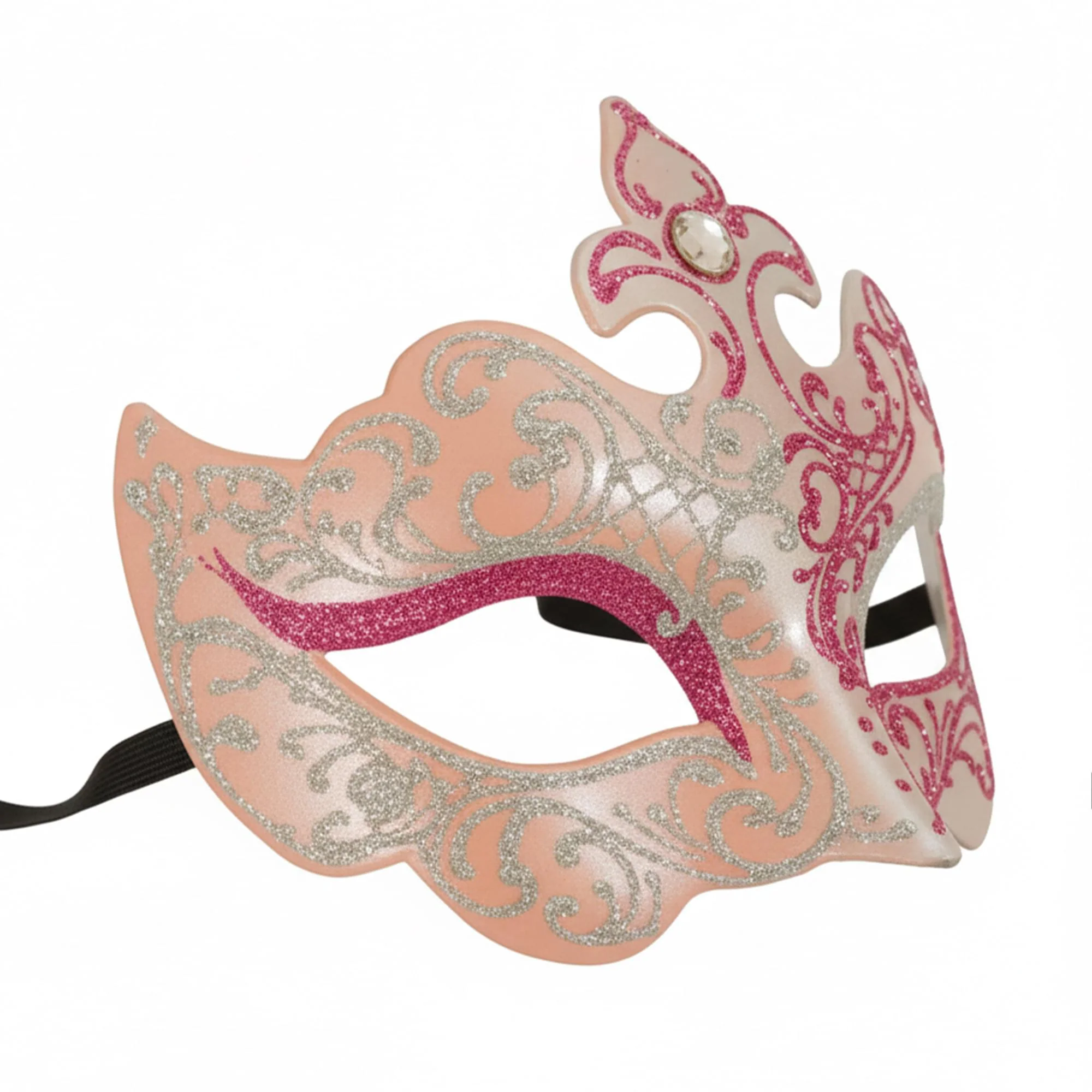 Silver/pink Farallina Mask Costume Accessory - Image 3