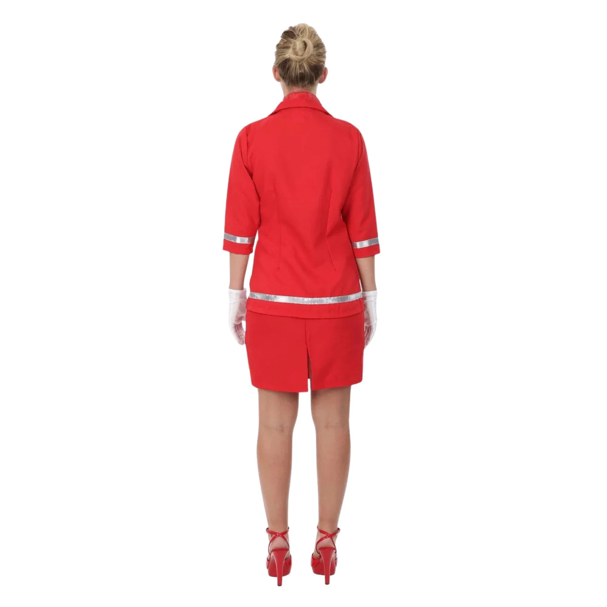 Sizzling Red Air Hostess Adult Costume - Image 3