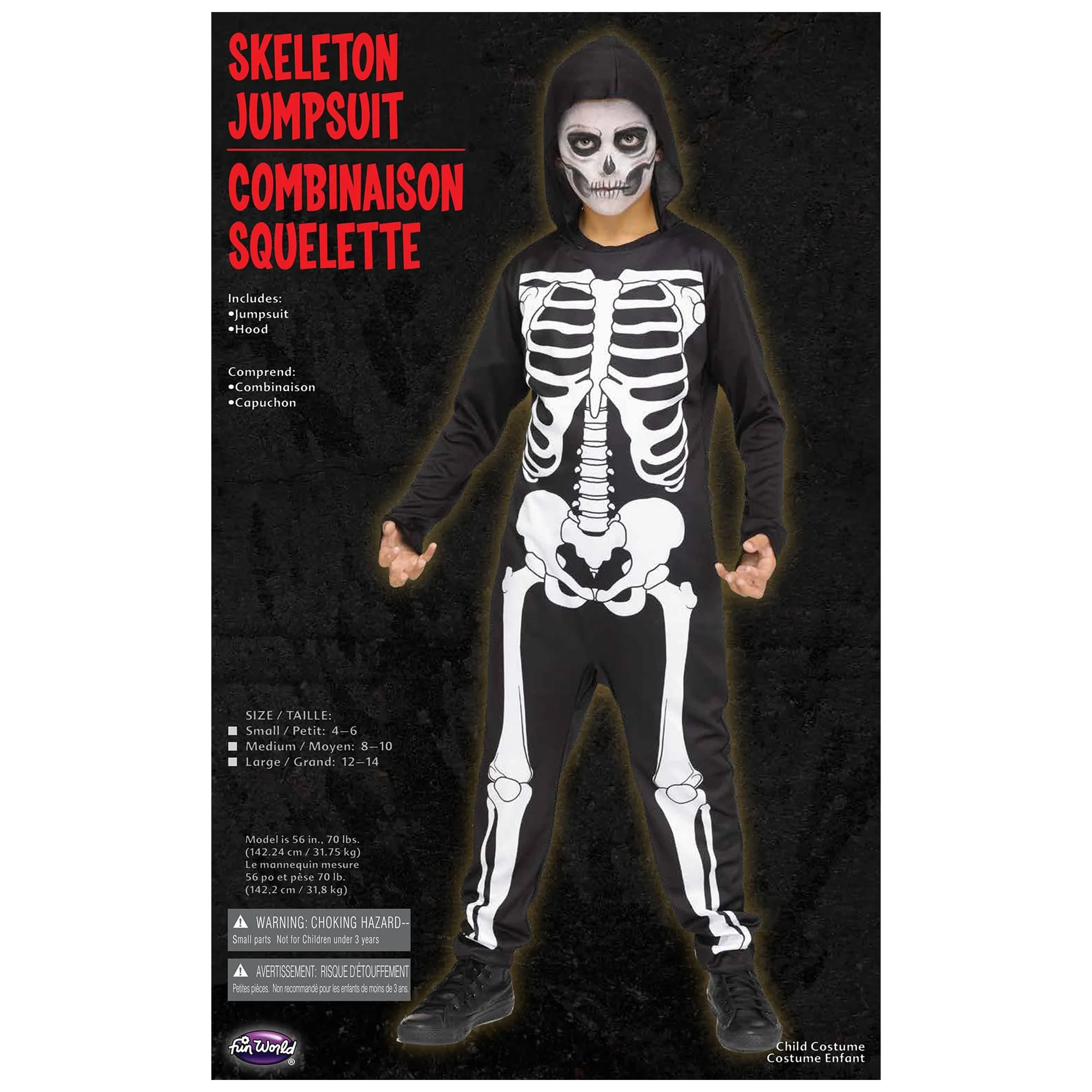 Skele Jumpsuit Child Costume - Image 4