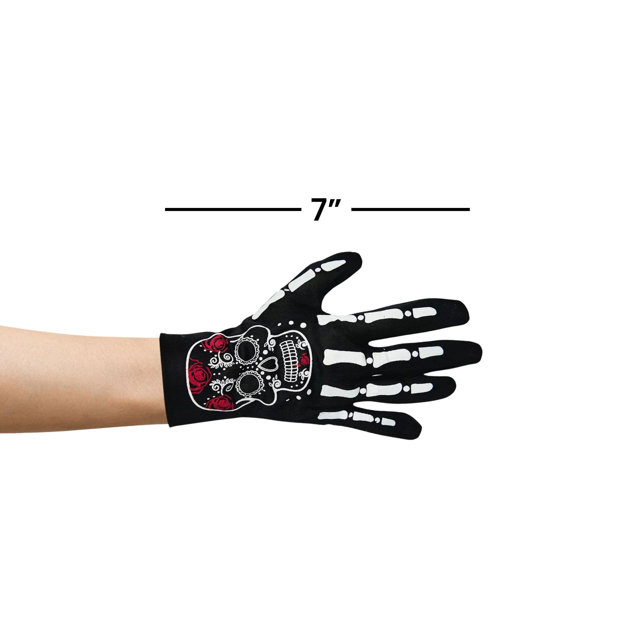 Skeleton Adult Costume Gloves - Image 3