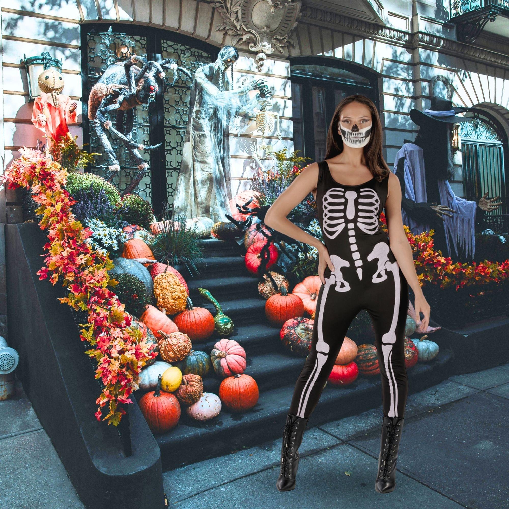 Skeleton Jumpsuit (black) Adult Costume - Image 19