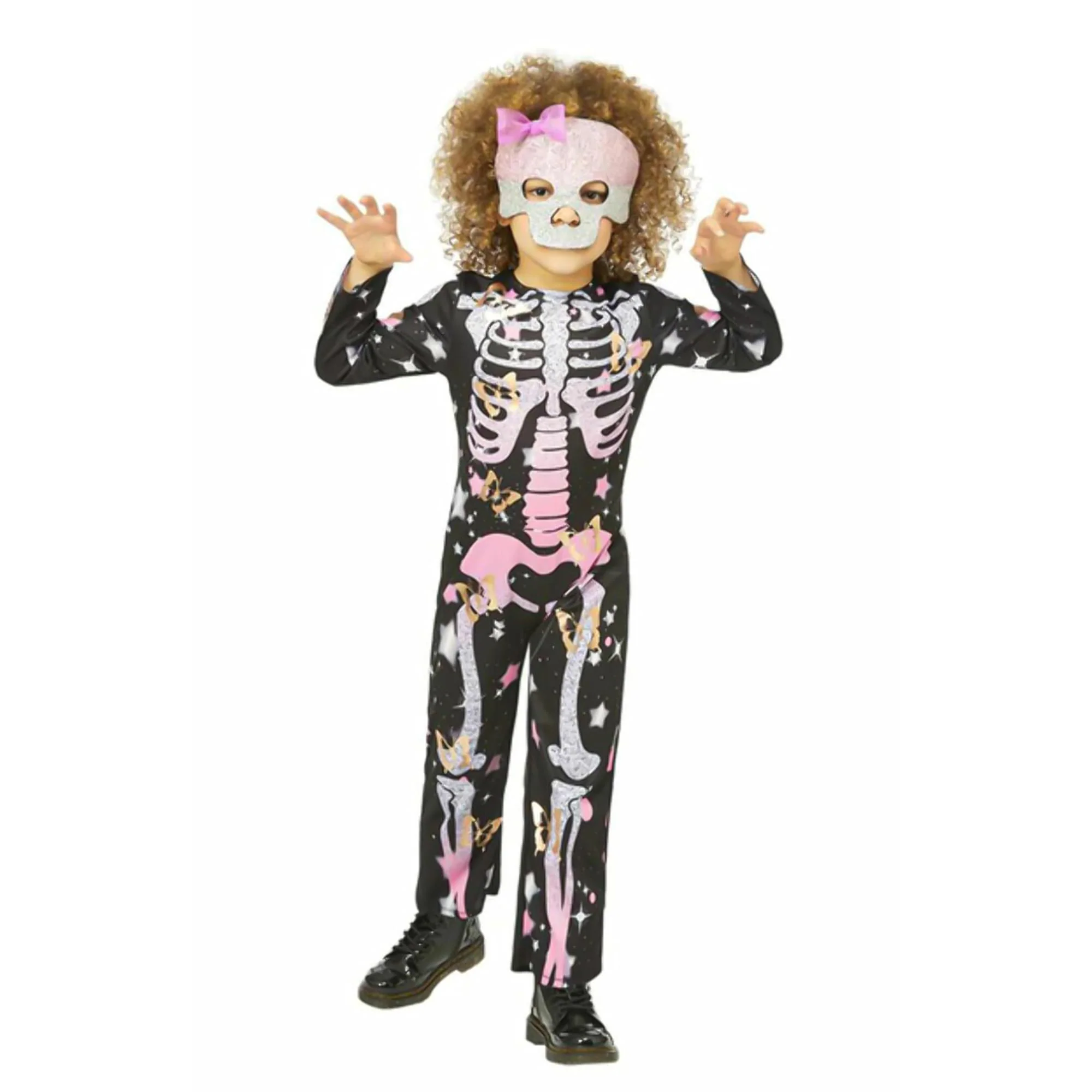 Skeleton Rose Gold Sparkle Child Costume - Image 11