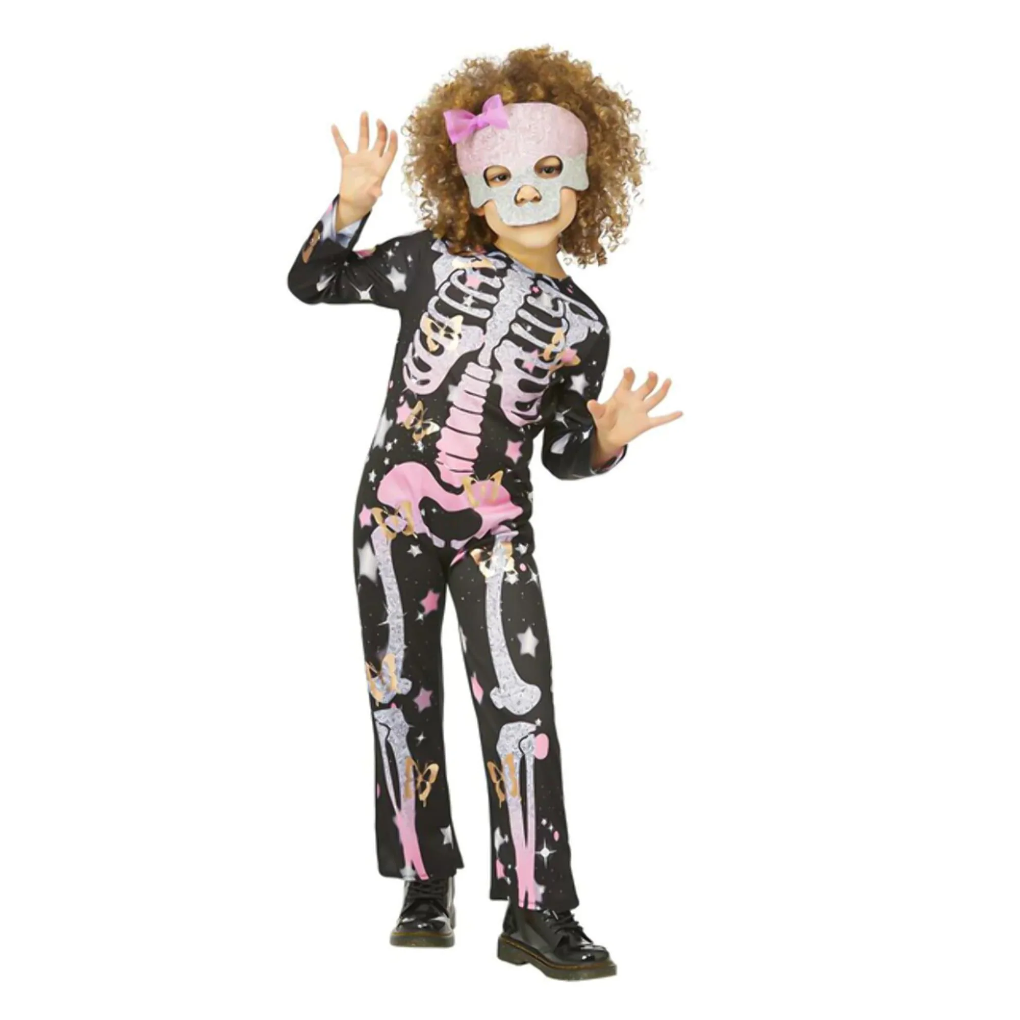 Skeleton Rose Gold Sparkle Child Costume - Image 8
