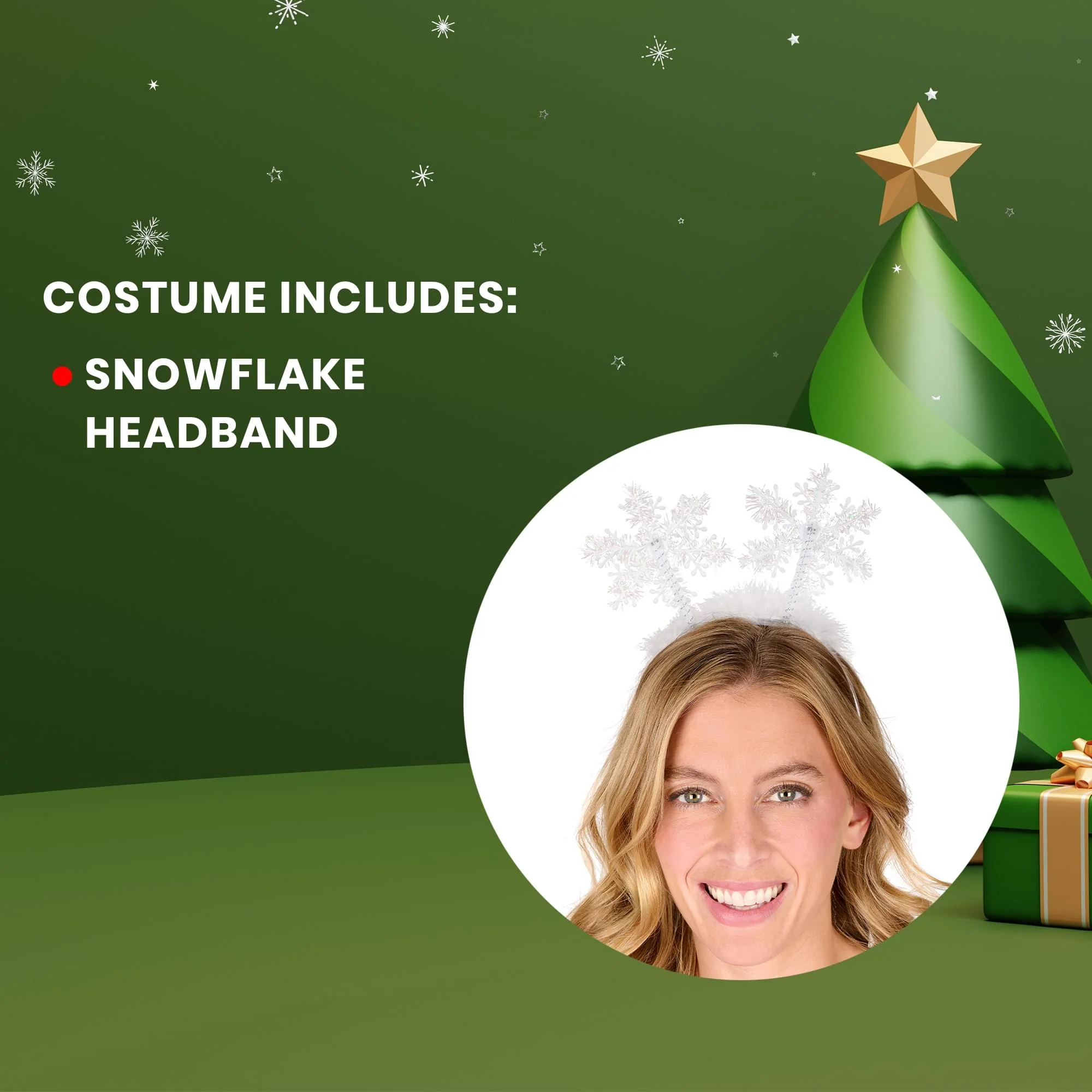 Snowflake Adult Costume Headband - Image 4