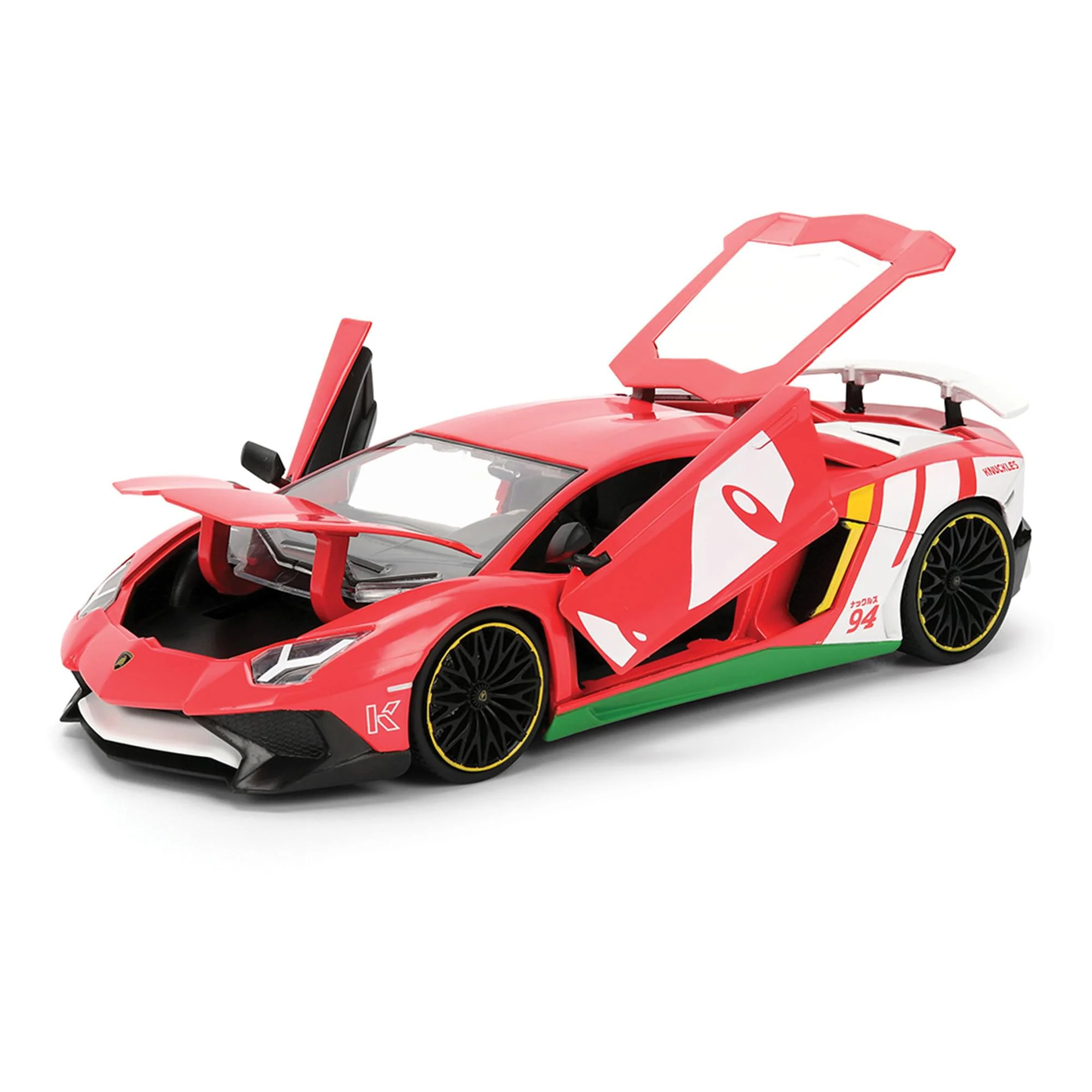 Sonic The Hedgehog 1:24 HWR Lambo Aventador w/ Knuckles - Image 3