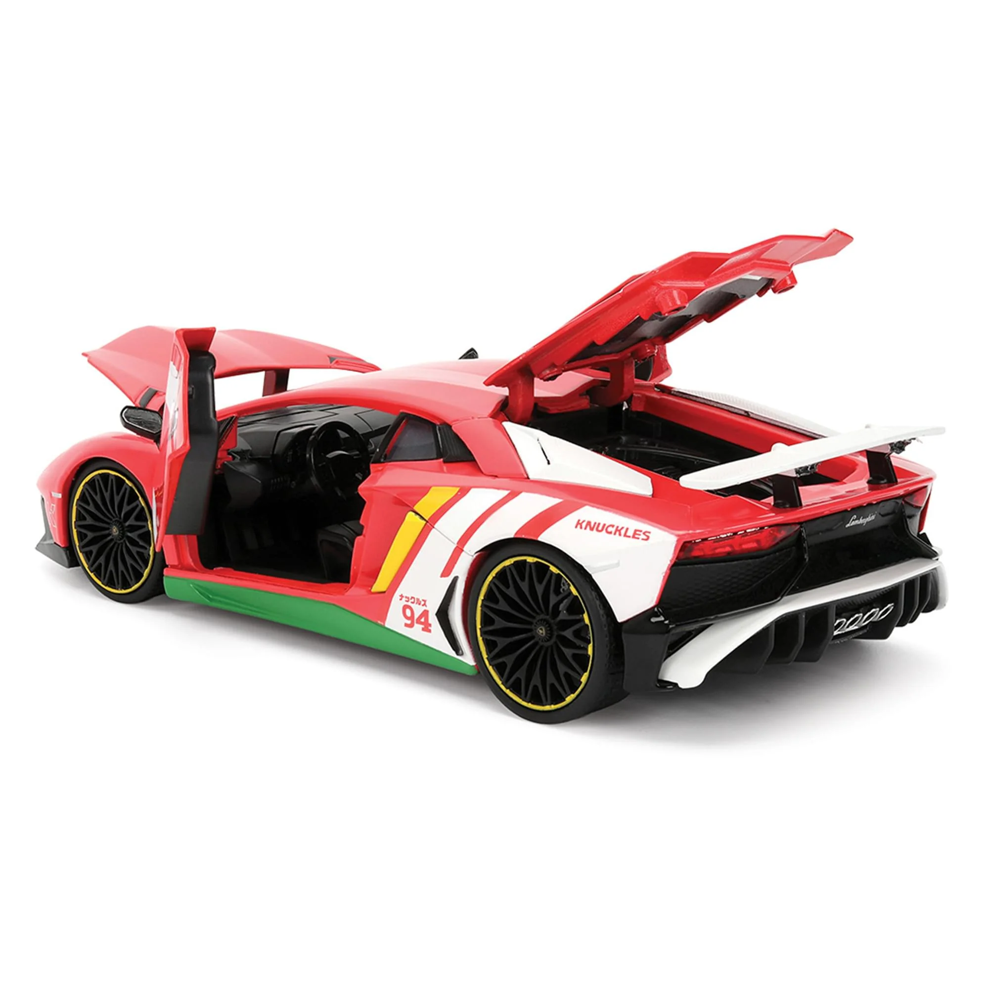 Sonic The Hedgehog 1:24 HWR Lambo Aventador w/ Knuckles - Image 5