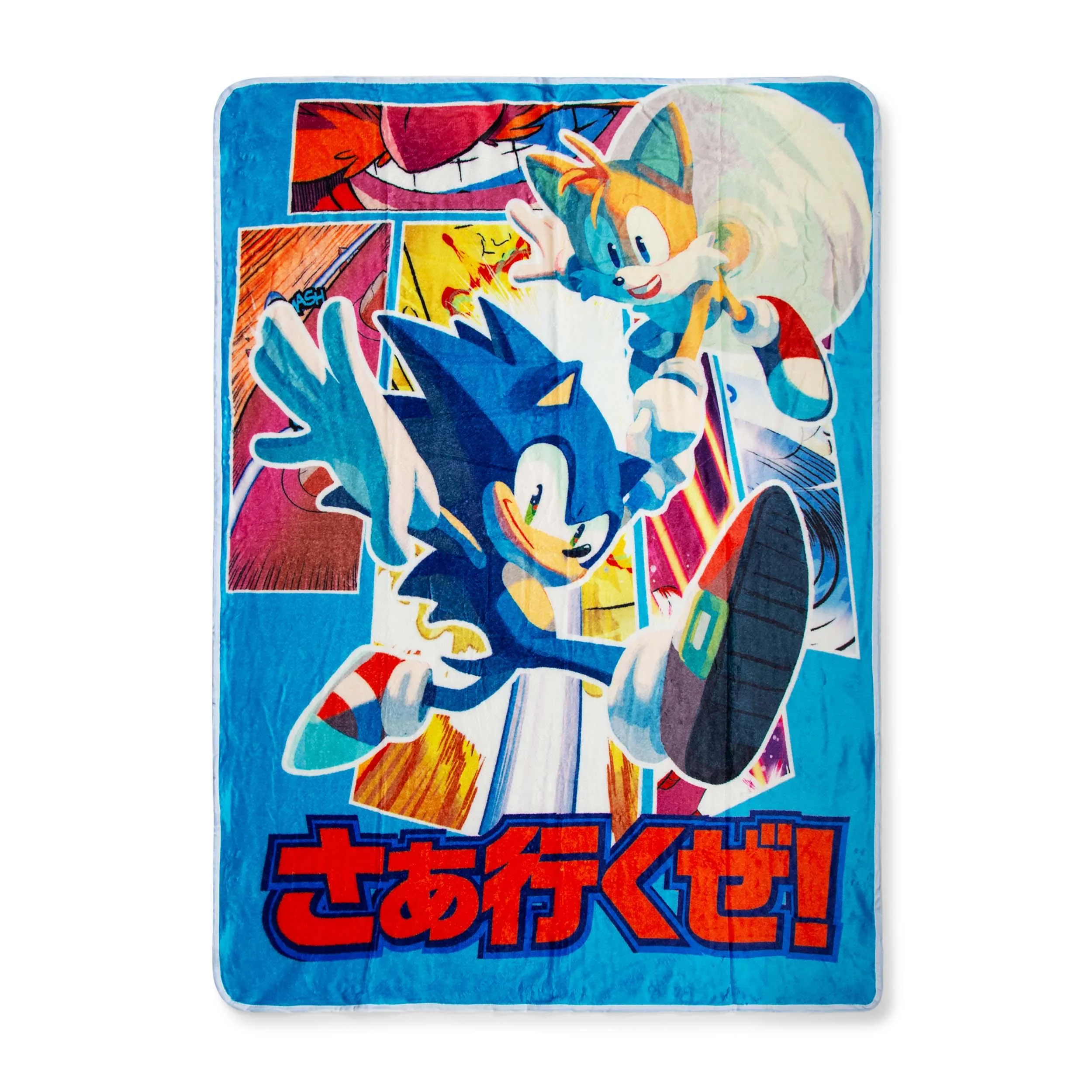 Sonic the Hedgehog 45 x 60 Inch Fleece Throw Blanket & Air Freshener Gift Set - Image 5