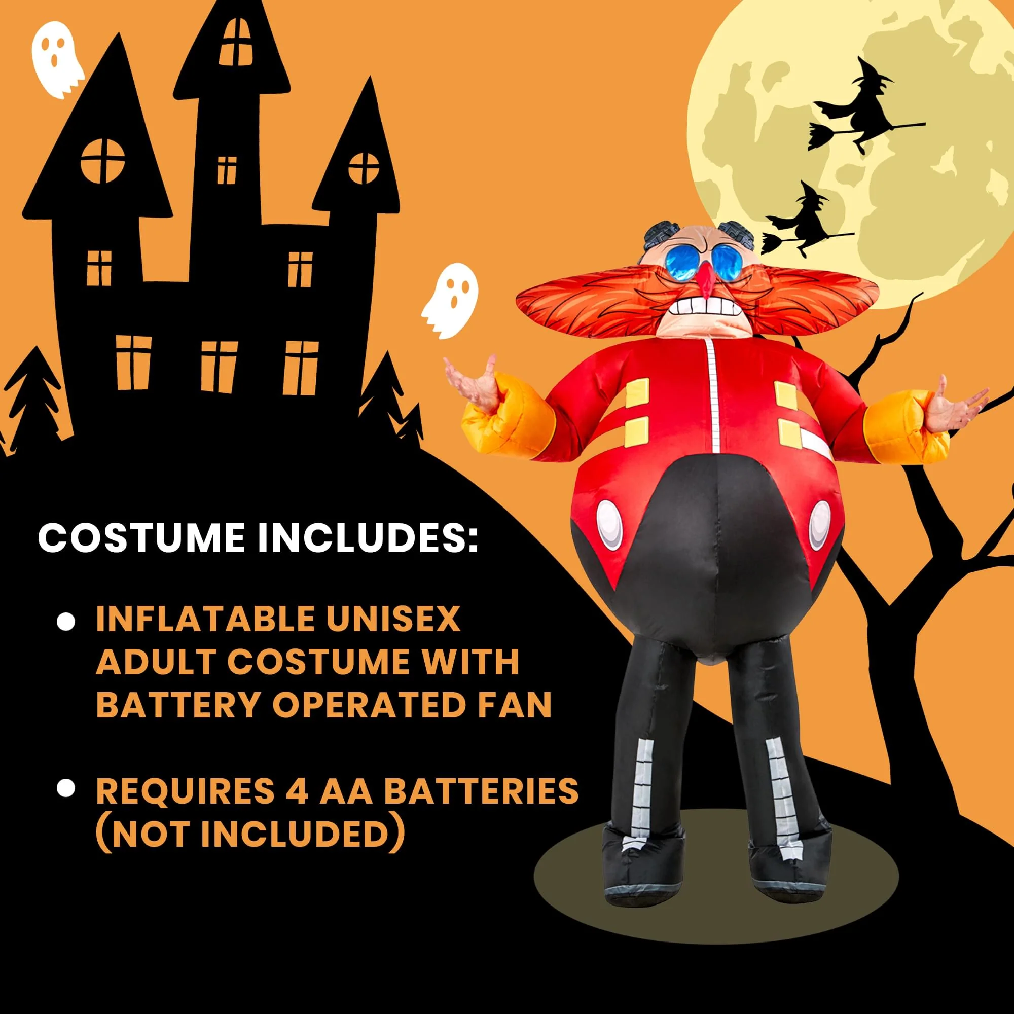 Sonic the Hedgehog Doctor Eggman Adult Inflatable Costume | One Size - Image 4