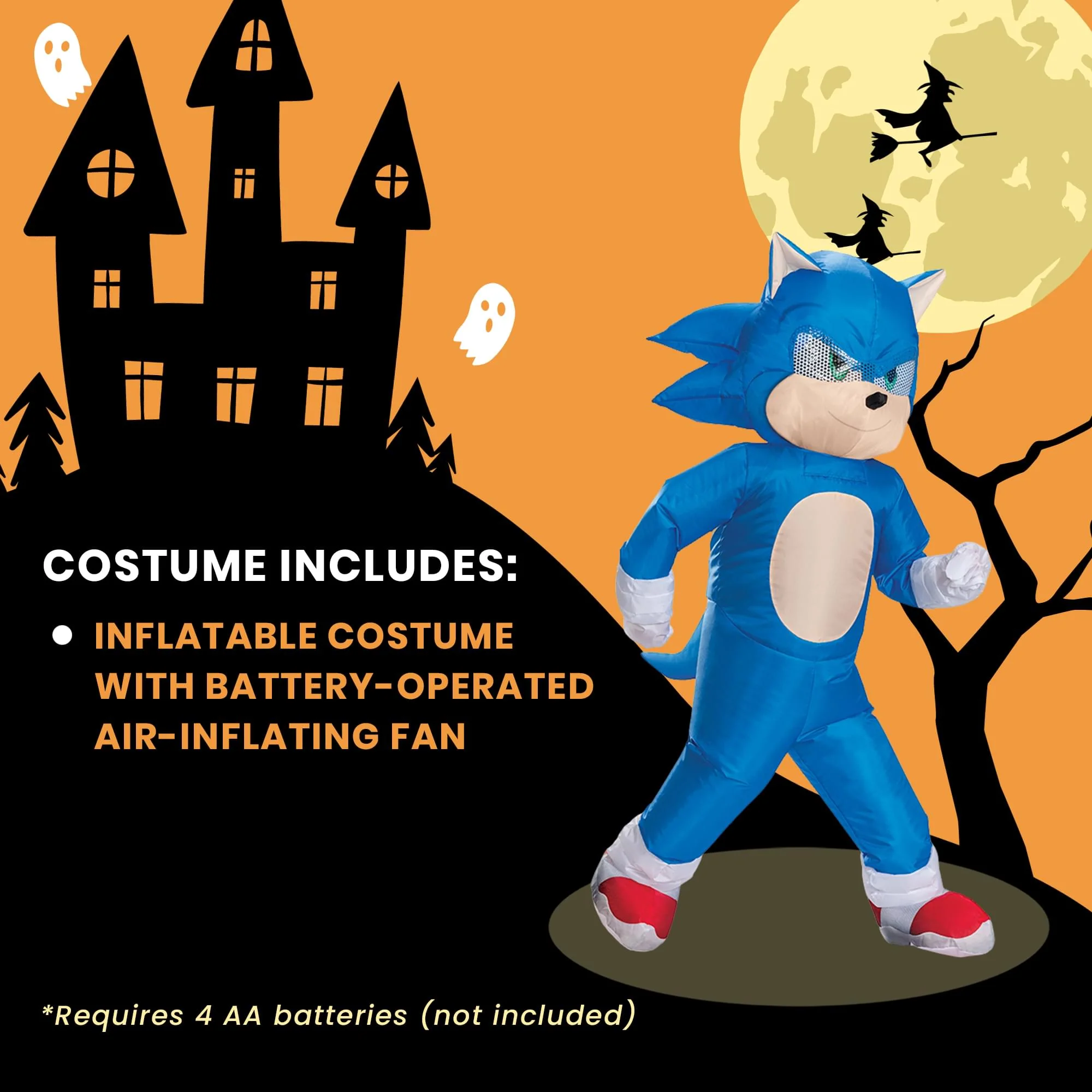 Sonic The Hedgehog Inflatable Sonic Child Costume | One Size Fits Most - Image 8