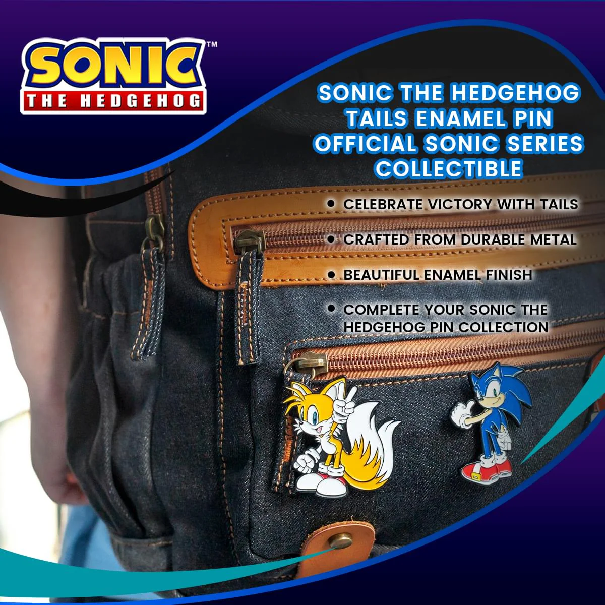 Sonic The Hedgehog Tails Enamel Pin | Official Sonic Series Collectible - Image 4