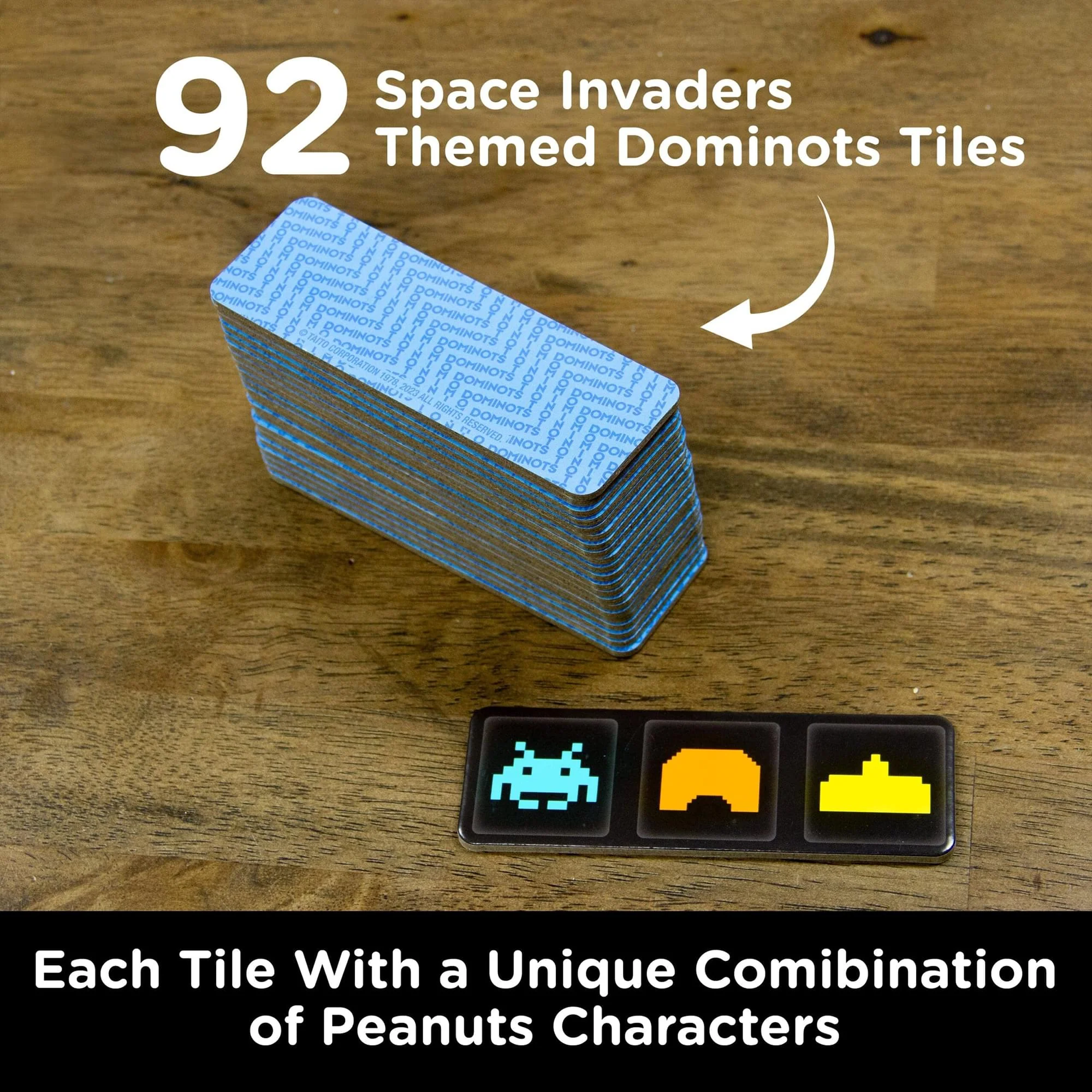 Space Invaders Glow in the Dark Dominots Tile Game - Image 3