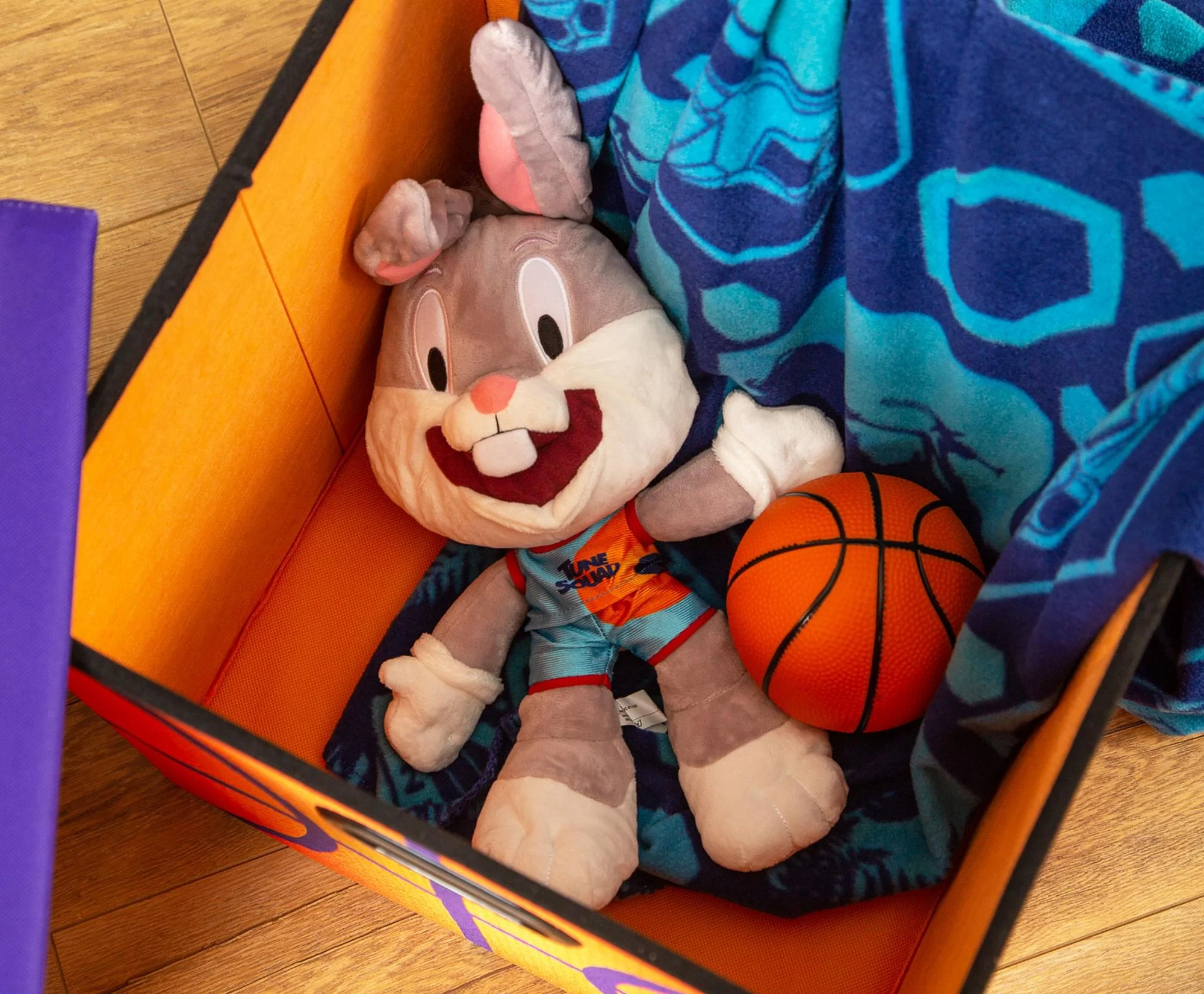 Space Jam: A New Legacy Orange Storage Bin Cube Organizer with Lid | 15 Inches - Image 4