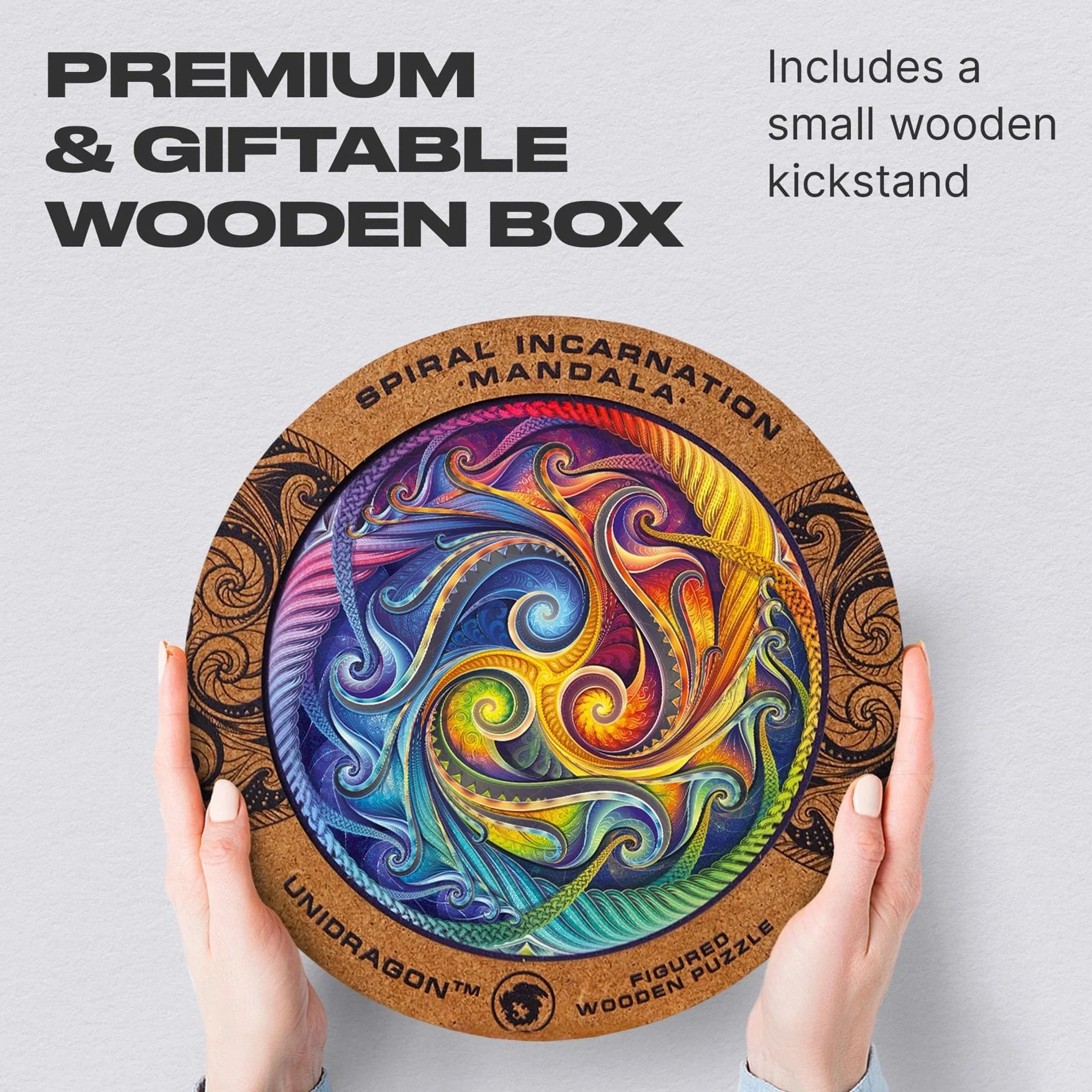 Spiral Incarnation Round 200 Piece Wooden Jigsaw Puzzle - Image 5