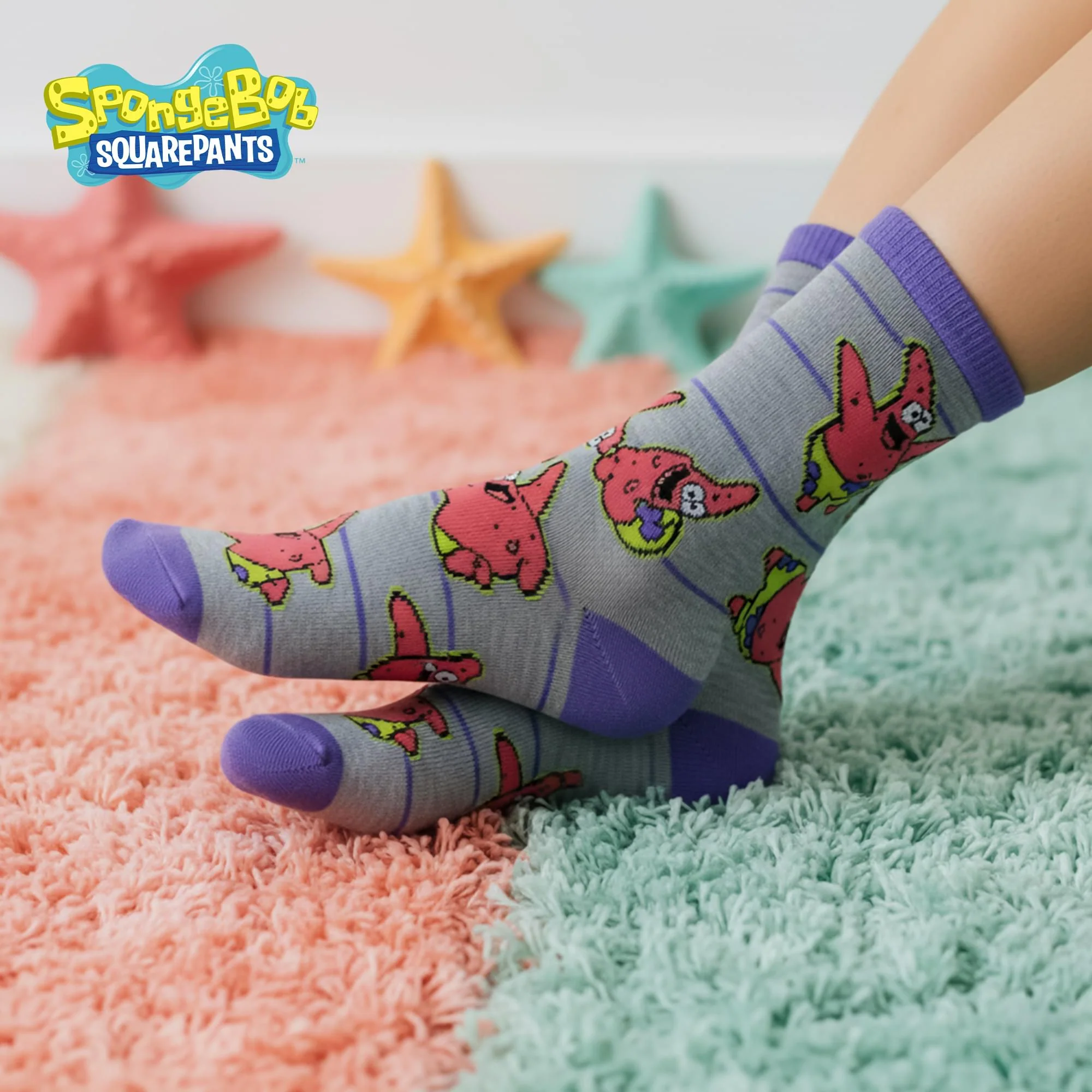 SpongeBob SquarePants Womens Novelty Crew Socks | 2 Pairs - Image 6