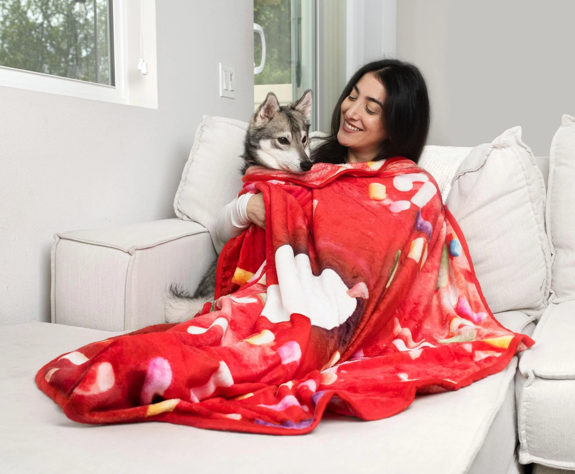 Sprinkle Donut Round Fleece Throw Blanket | 60 Inches - Image 5