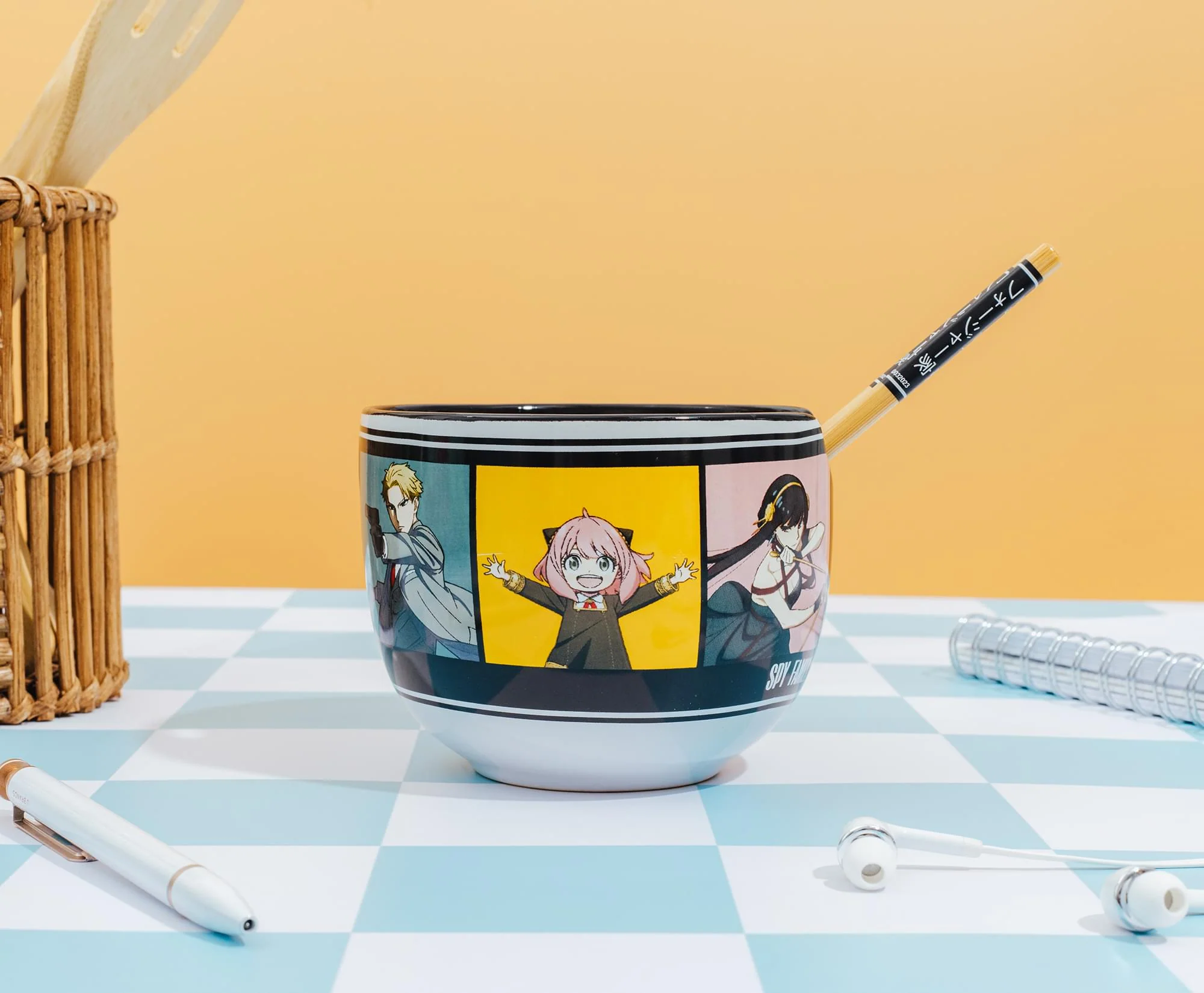 Spy x Family Character Grid 20-Ounce Ramen Bowl and Chopstick Set - Image 4