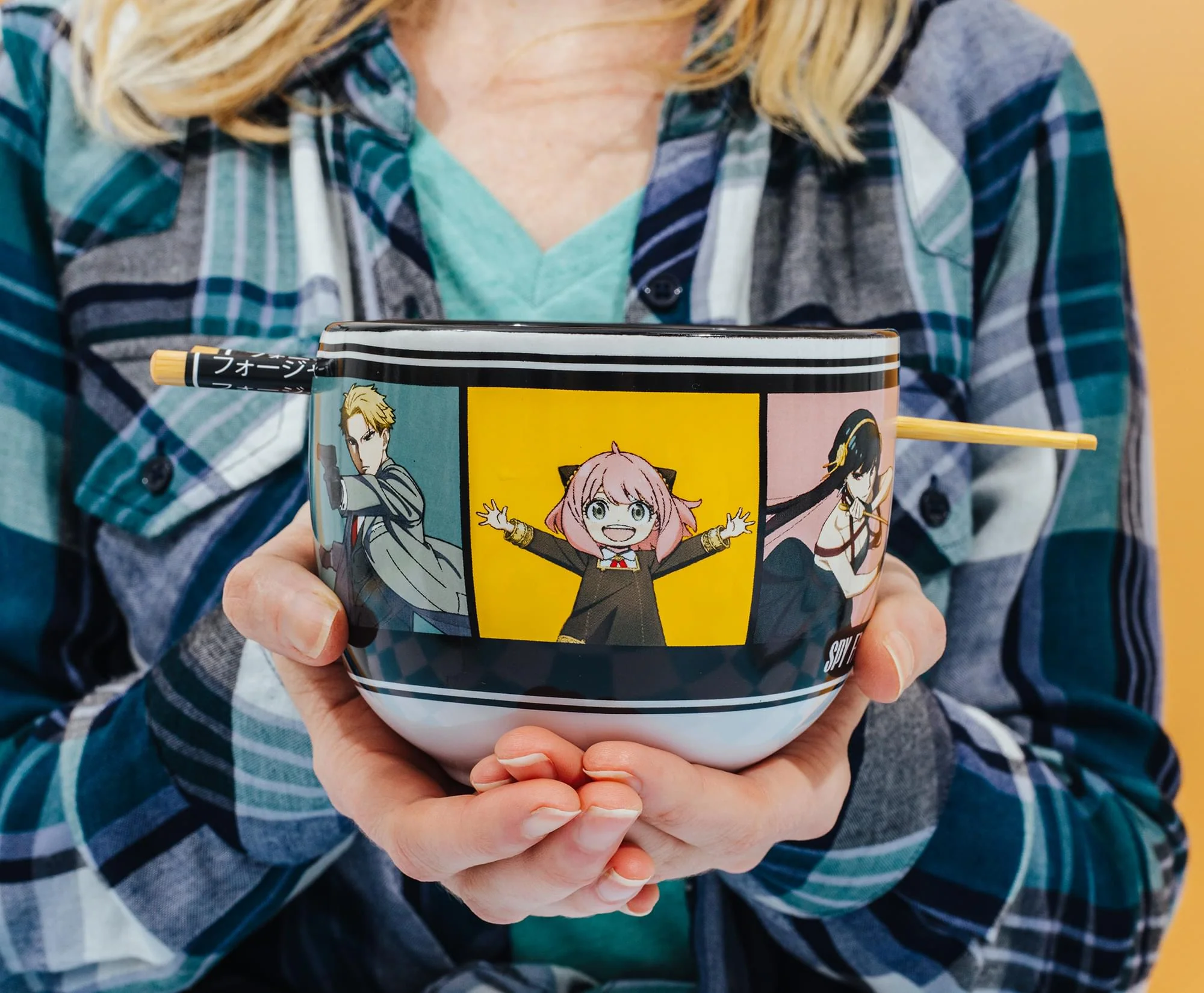 Spy x Family Character Grid 20-Ounce Ramen Bowl and Chopstick Set - Image 9