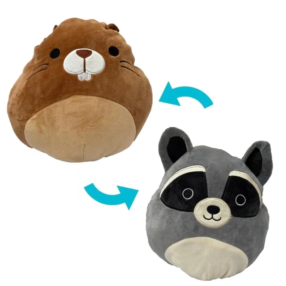 Squishmallow 5 Inch Flip-A-Mallow Plush | Chip the Beaver / Rocky the Raccoon - Image 2