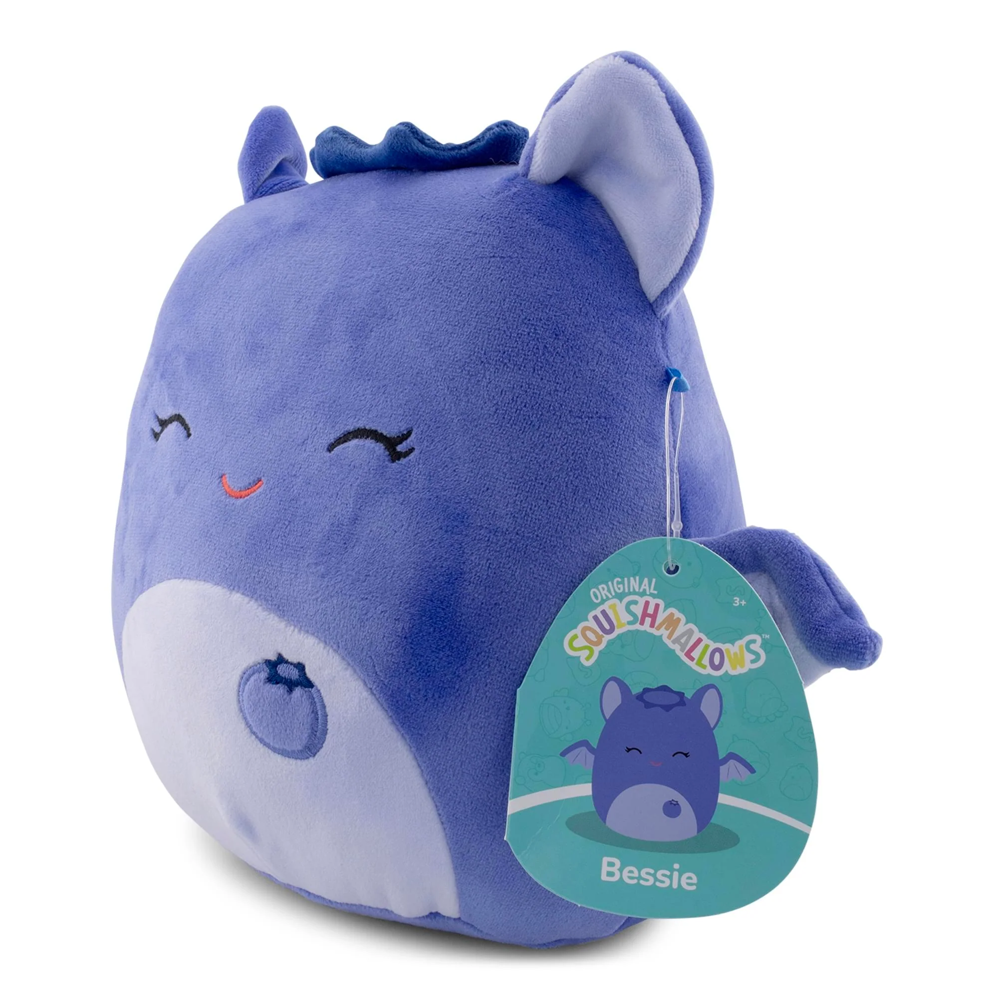 Squishmallows Fruit Hybrid Squad 8 Inch Plush | Bessie The Blueberry Bat - Image 2