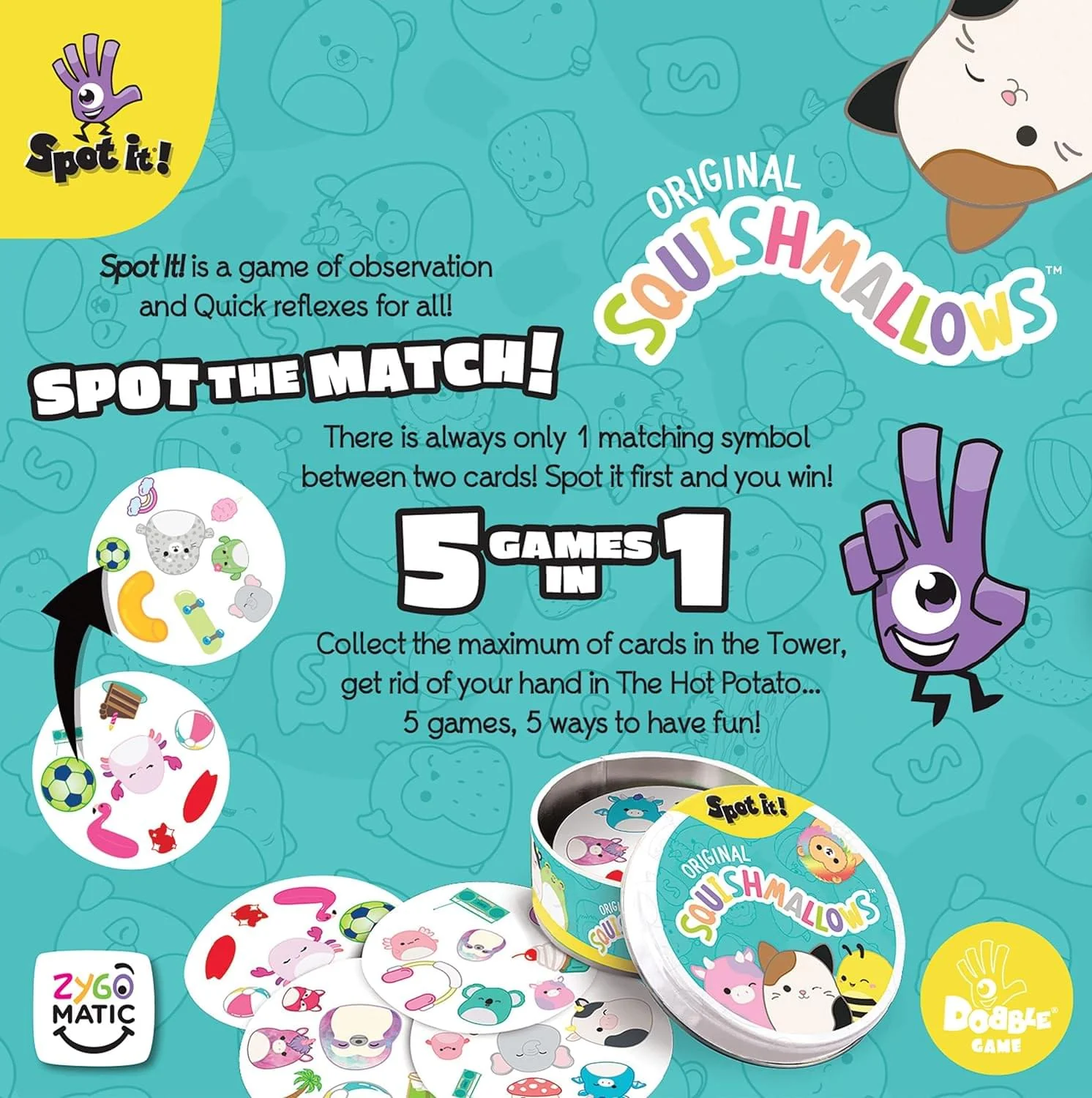 Squishmallows Spot It Card Game - Image 3