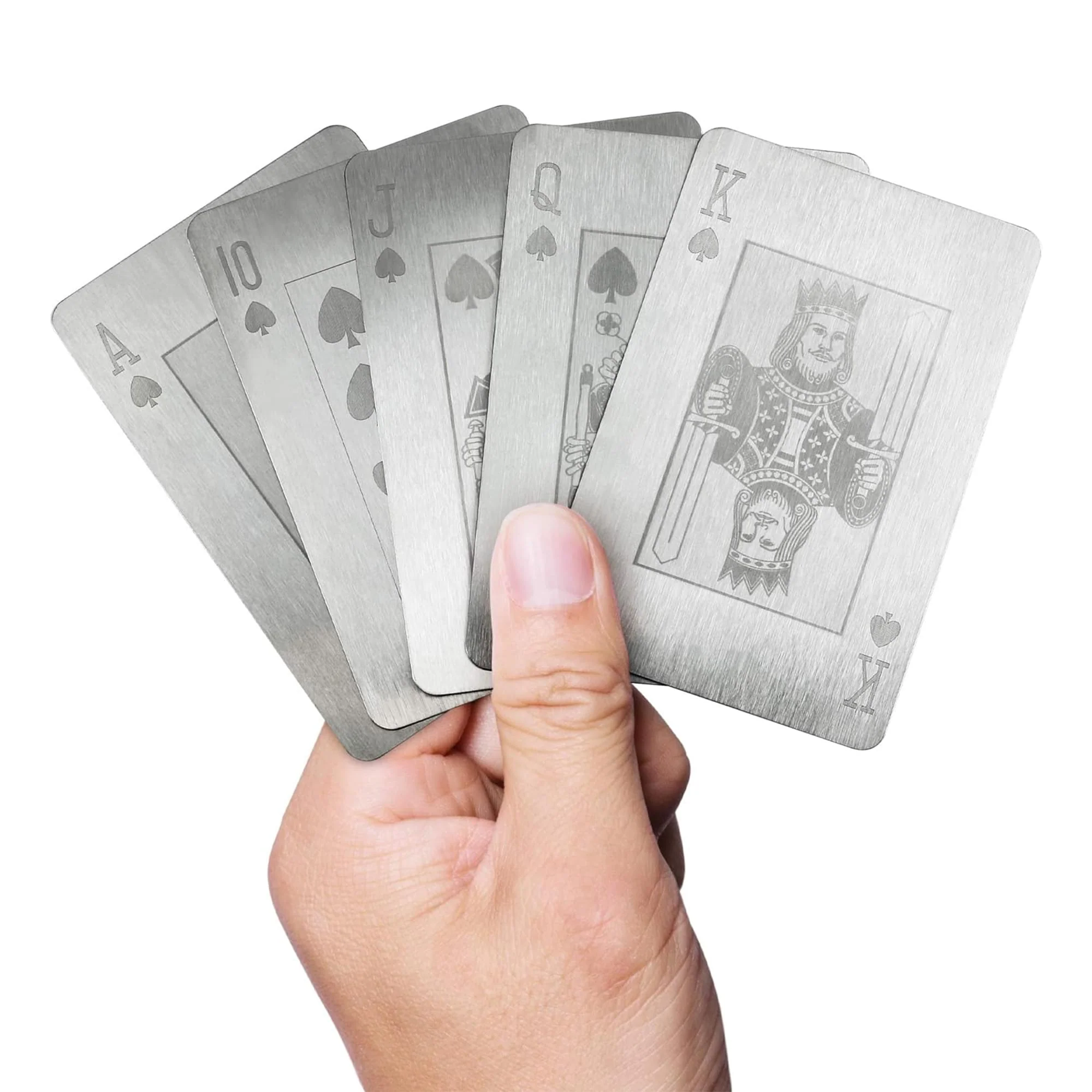 Stainless Steel Playing Cards With Lockbox - Image 4