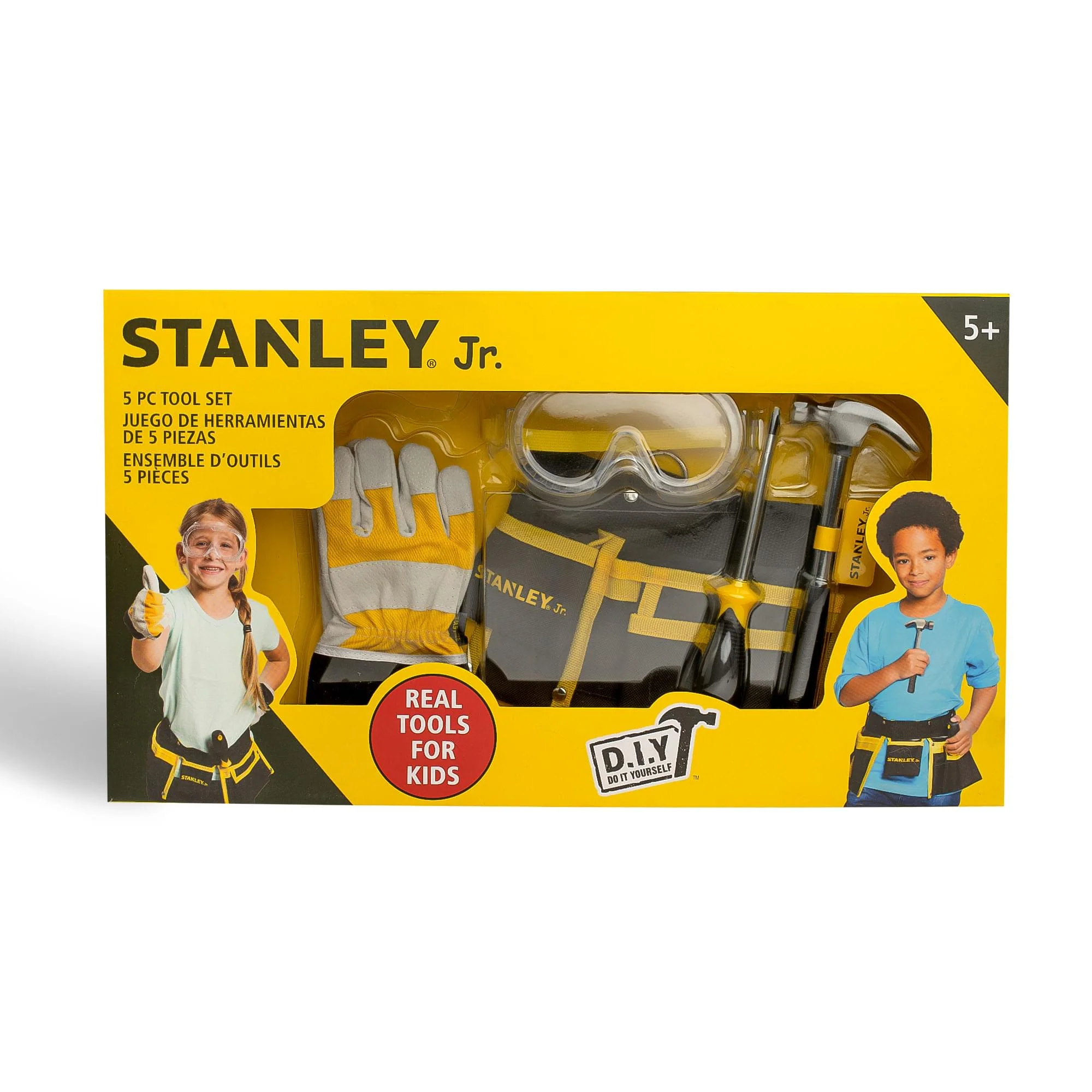 Stanley Jr. 5 Piece Tool Set | Real Tools for Kids - Image 2
