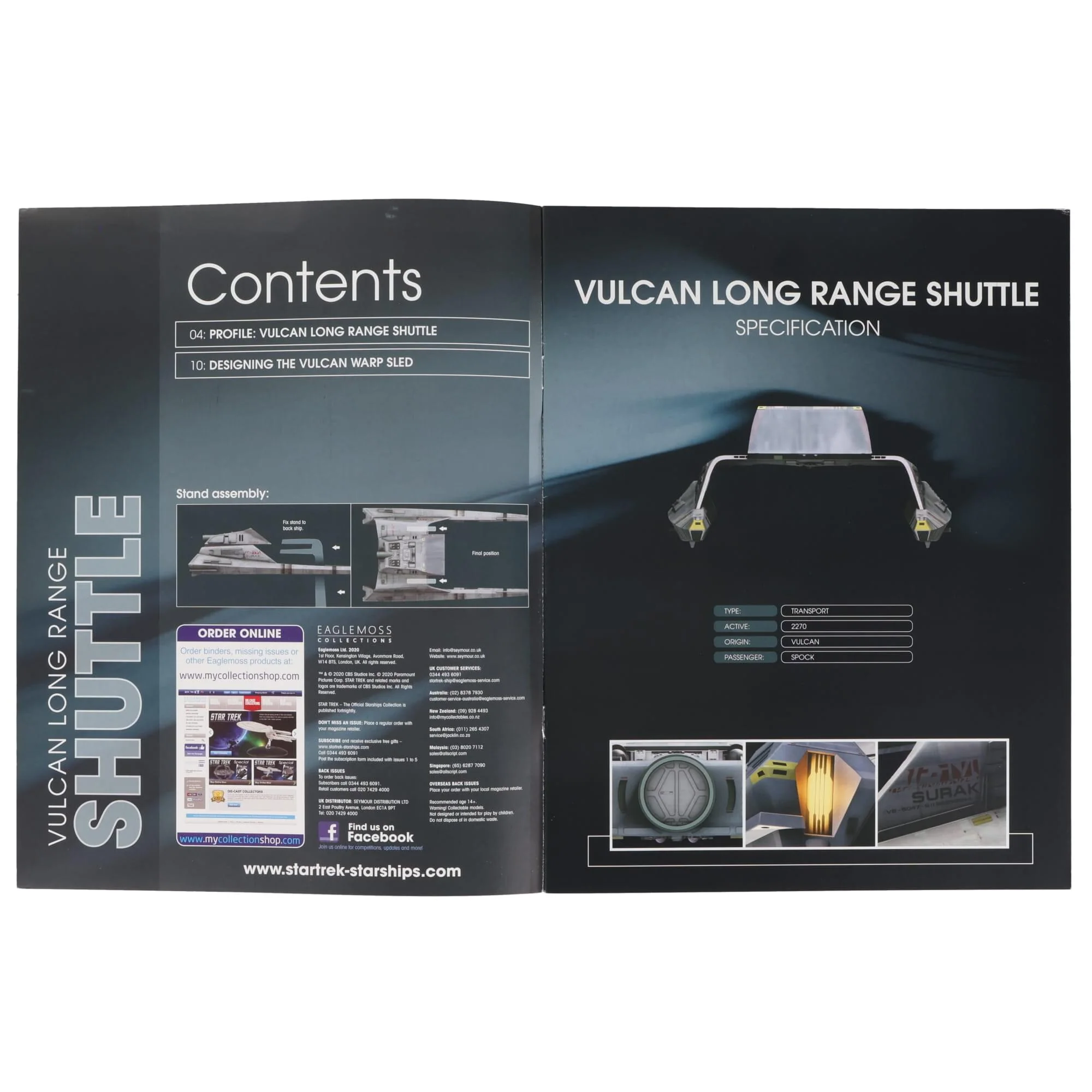 Eaglemoss Star Trek Starships Long Range Vulcan Shuttle Magazine - Image 2