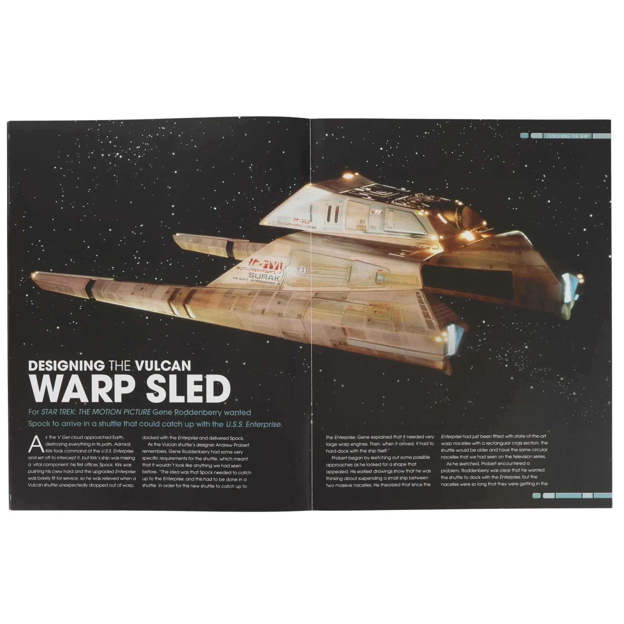 Eaglemoss Star Trek Starships Long Range Vulcan Shuttle Magazine - Image 4