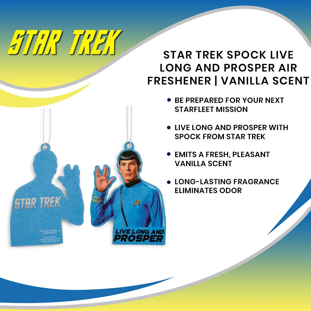 Star Trek Spock Live Long and Prosper Air Freshener | Berry Scent - Image 7