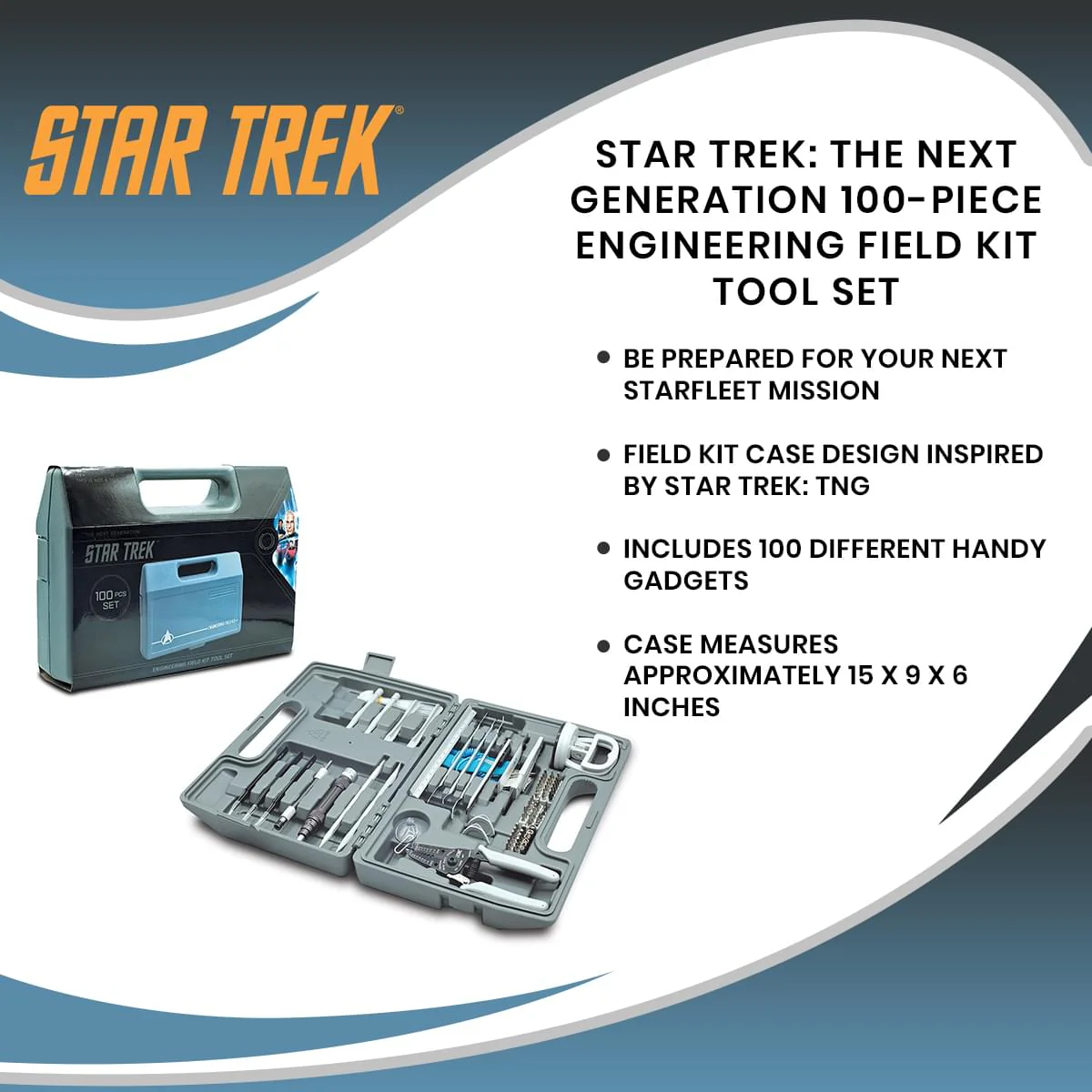 Star Trek: The Next Generation 100-Piece Engineering Field Kit Tool Set - Image 7