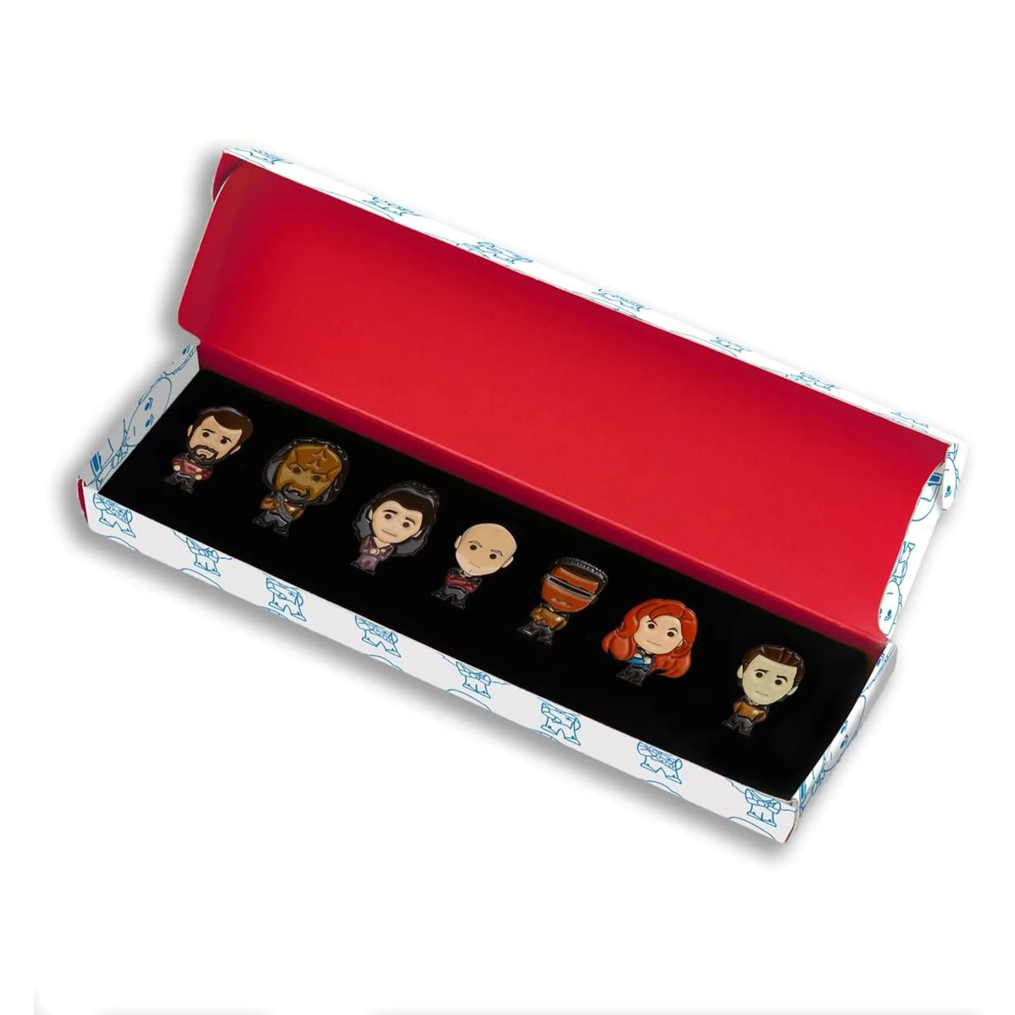 Star Trek The Next Generation Chibi Characters 7 Piece Pin Badge Set - Image 2