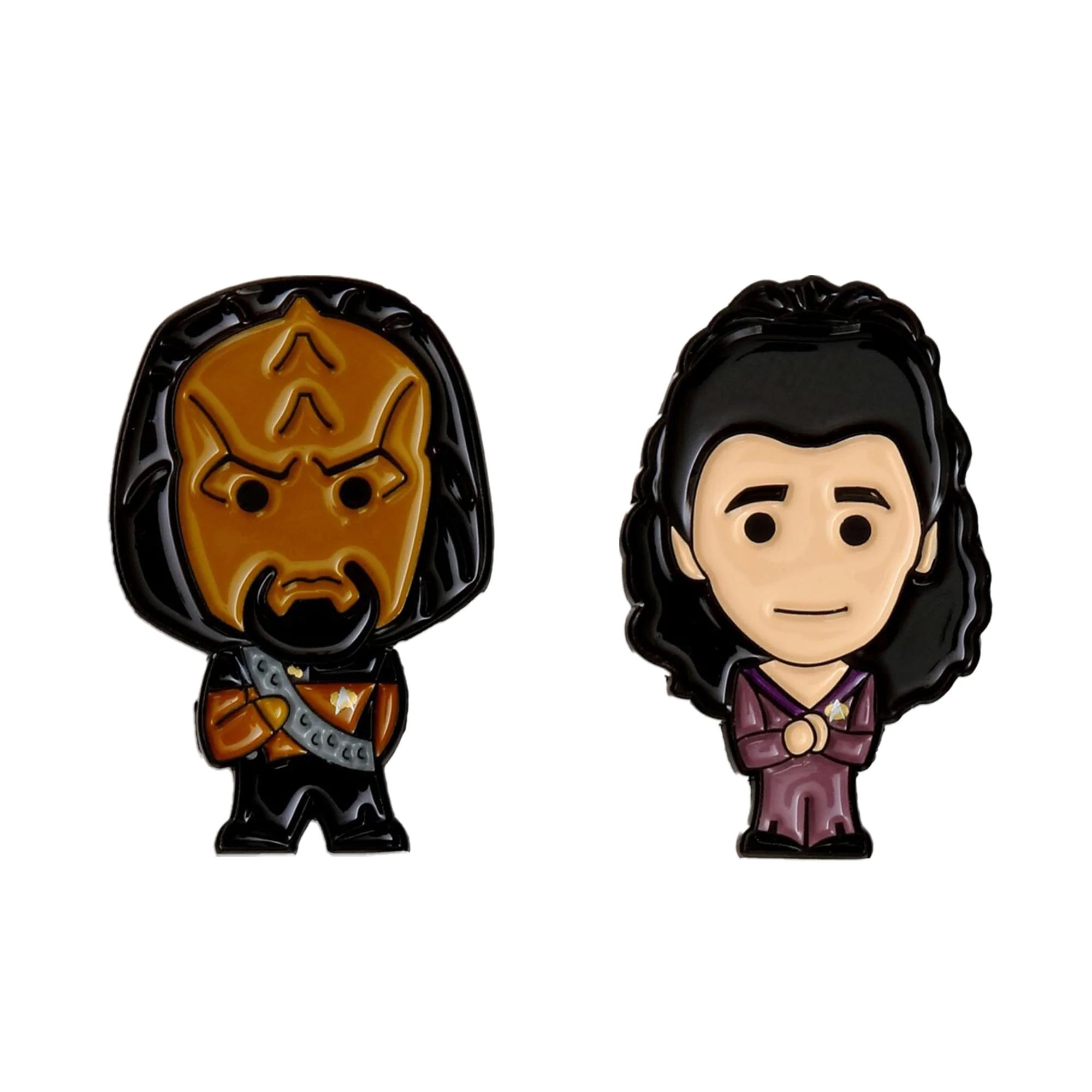 Star Trek The Next Generation Chibi Characters 7 Piece Pin Badge Set - Image 3