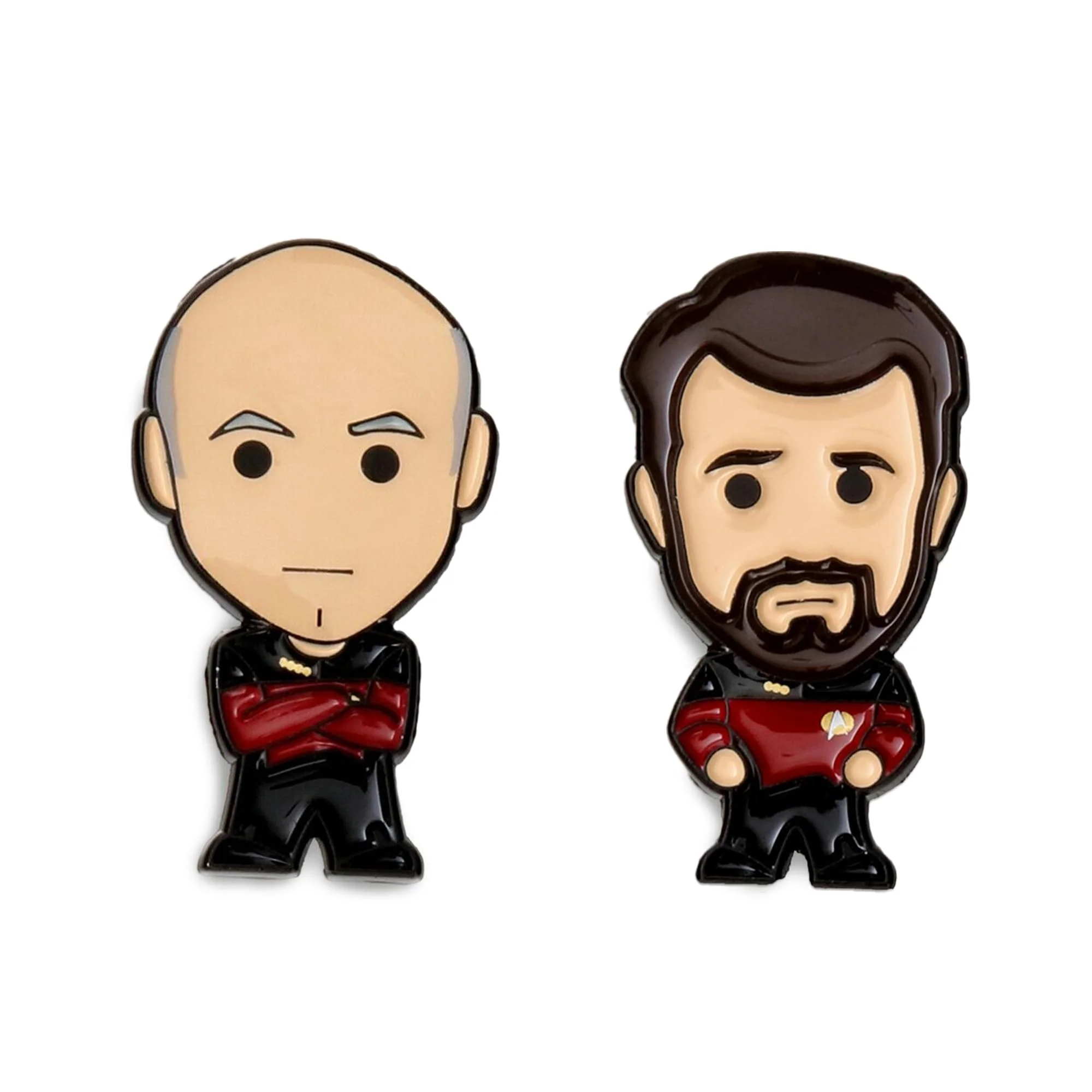 Star Trek The Next Generation Chibi Characters 7 Piece Pin Badge Set - Image 4