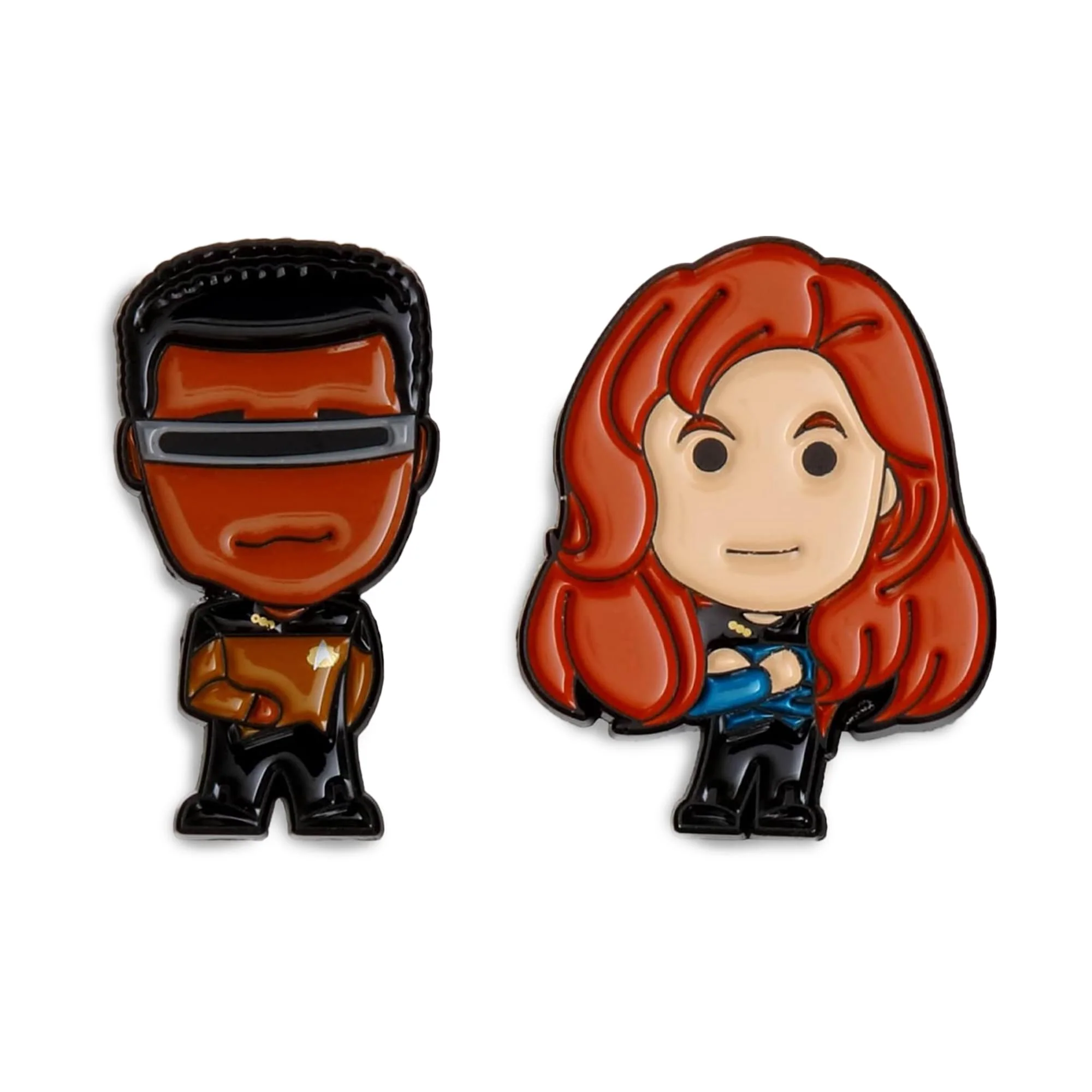 Star Trek The Next Generation Chibi Characters 7 Piece Pin Badge Set - Image 5