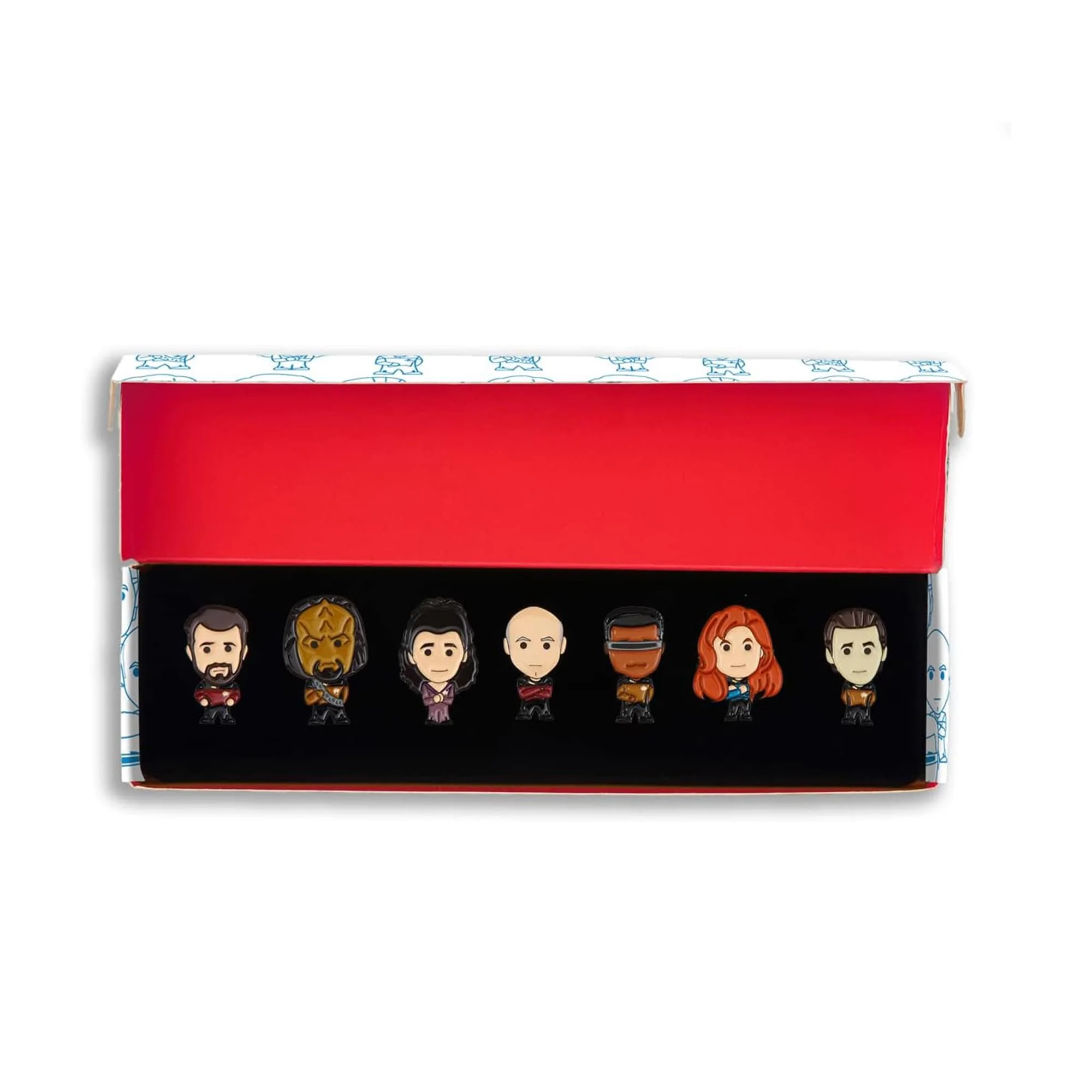 Star Trek The Next Generation Chibi Characters 7 Piece Pin Badge Set - Image 7