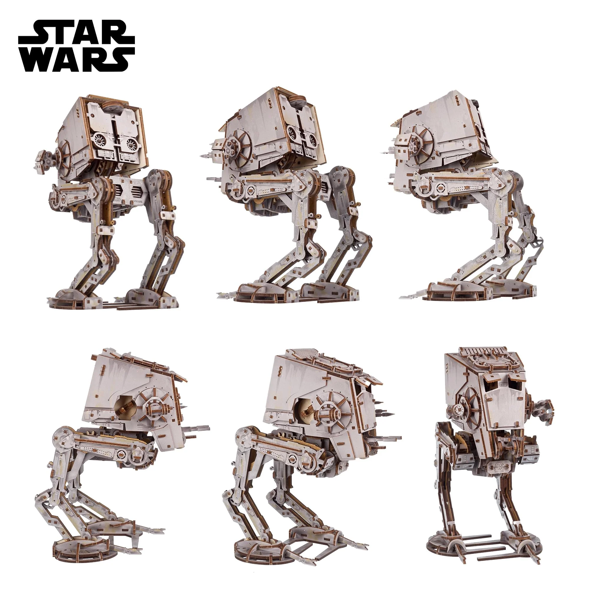 Star Wars AT-ST Walker 3D Wooden Puzzle Mechanical Model Kit - Image 3