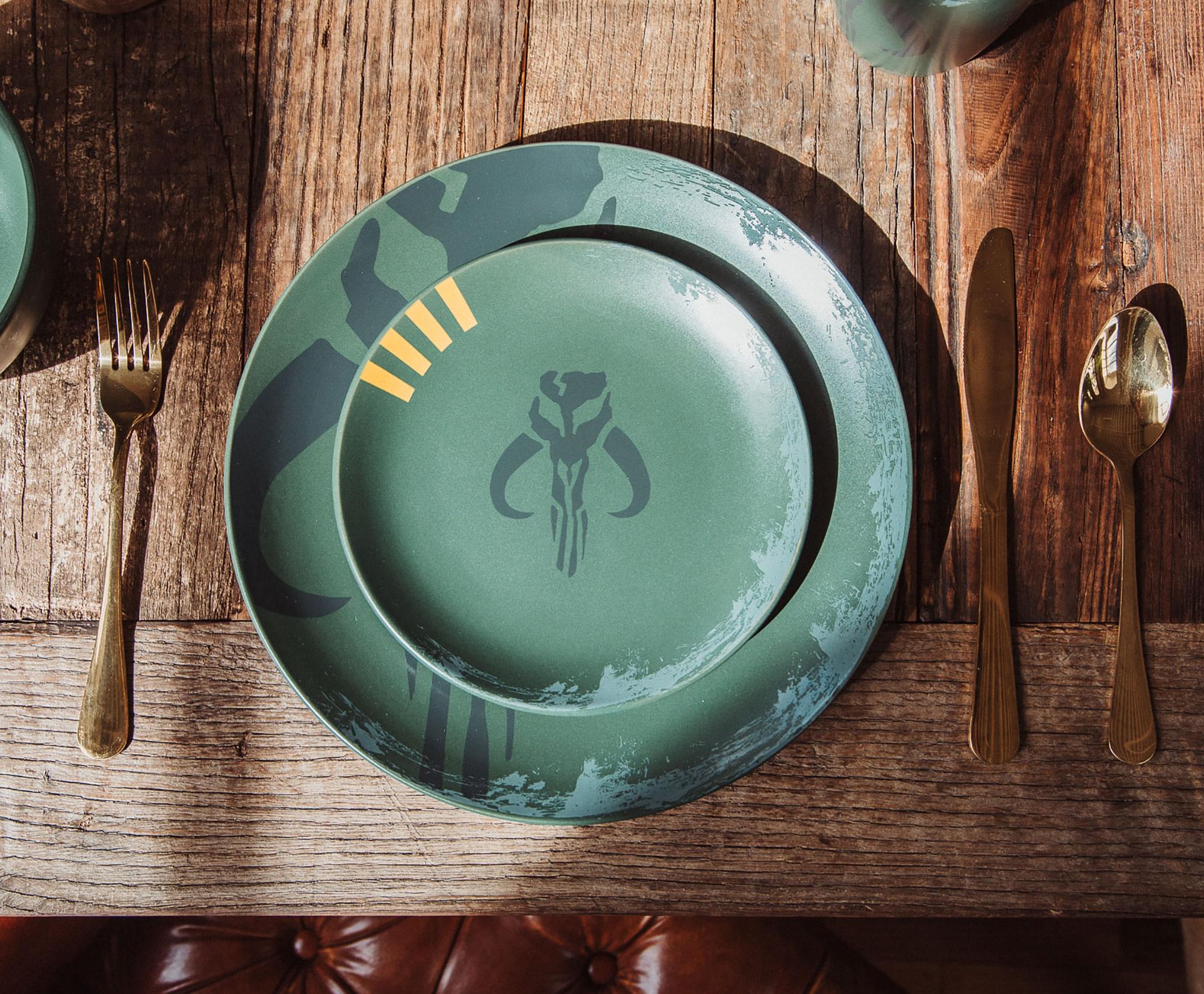 Star Wars Boba Fett Mandalorian Stoneware Plates & Bowl Collection | 4-Piece Set - Image 8