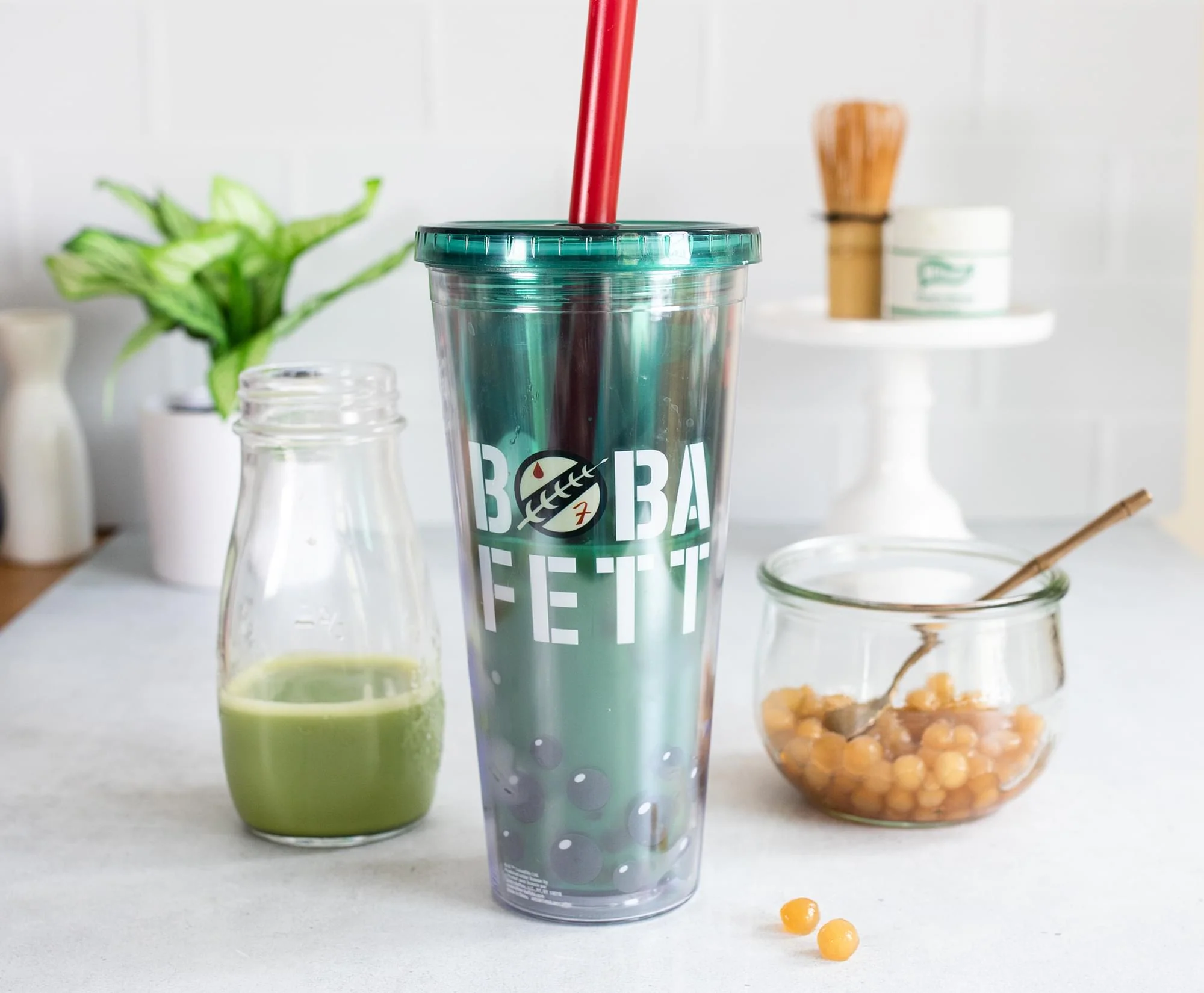Star Wars Boba Fett Plastic Carnival Cup with Lid and Straw | 24 Ounces - Image 6