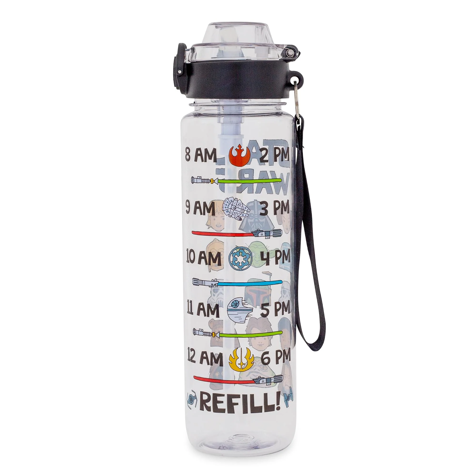 Star Wars Characters 33-Ounce Plastic Water Bottle With Timetable - Image 2