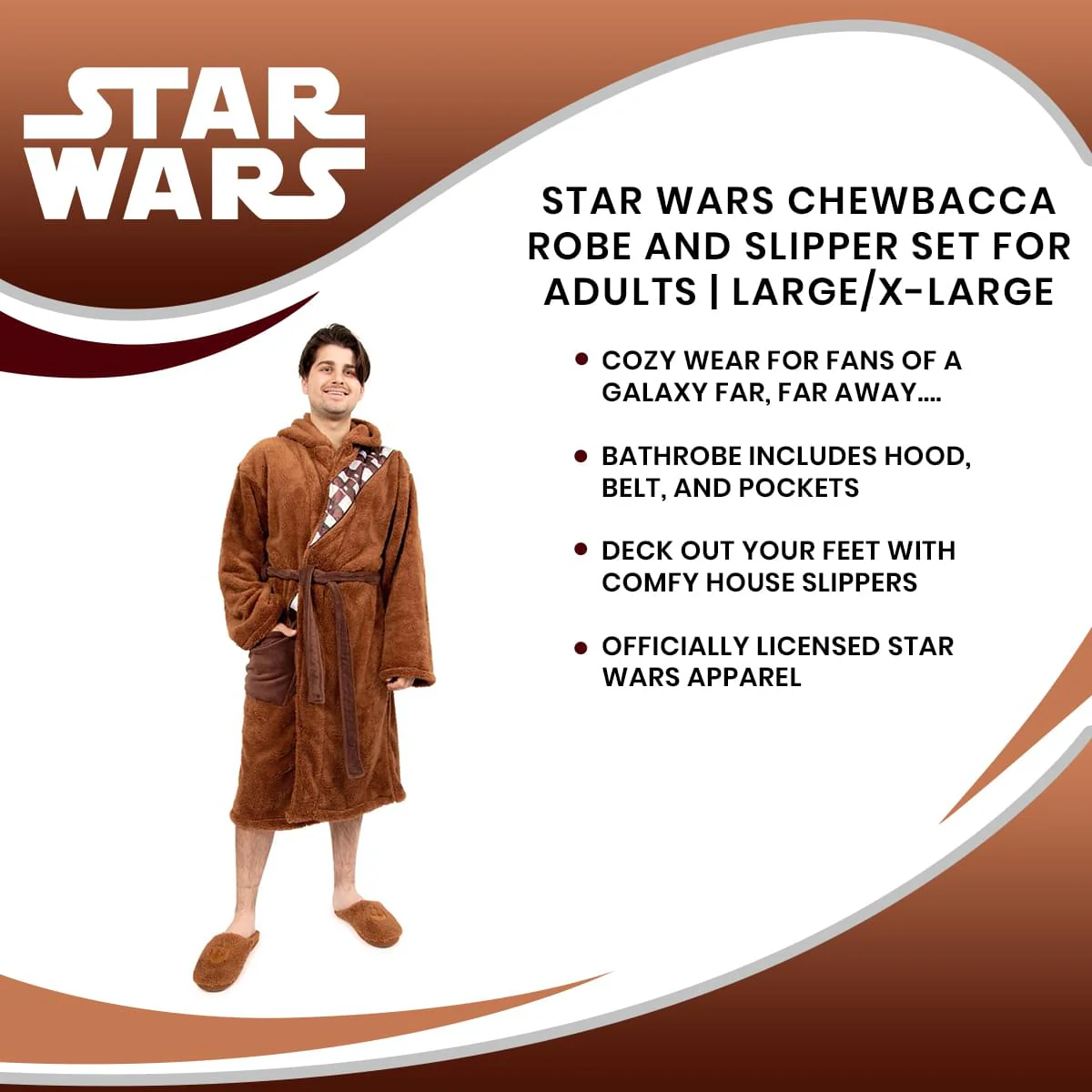 Star Wars Chewbacca Robe and Slipper Set for Adults - Image 14