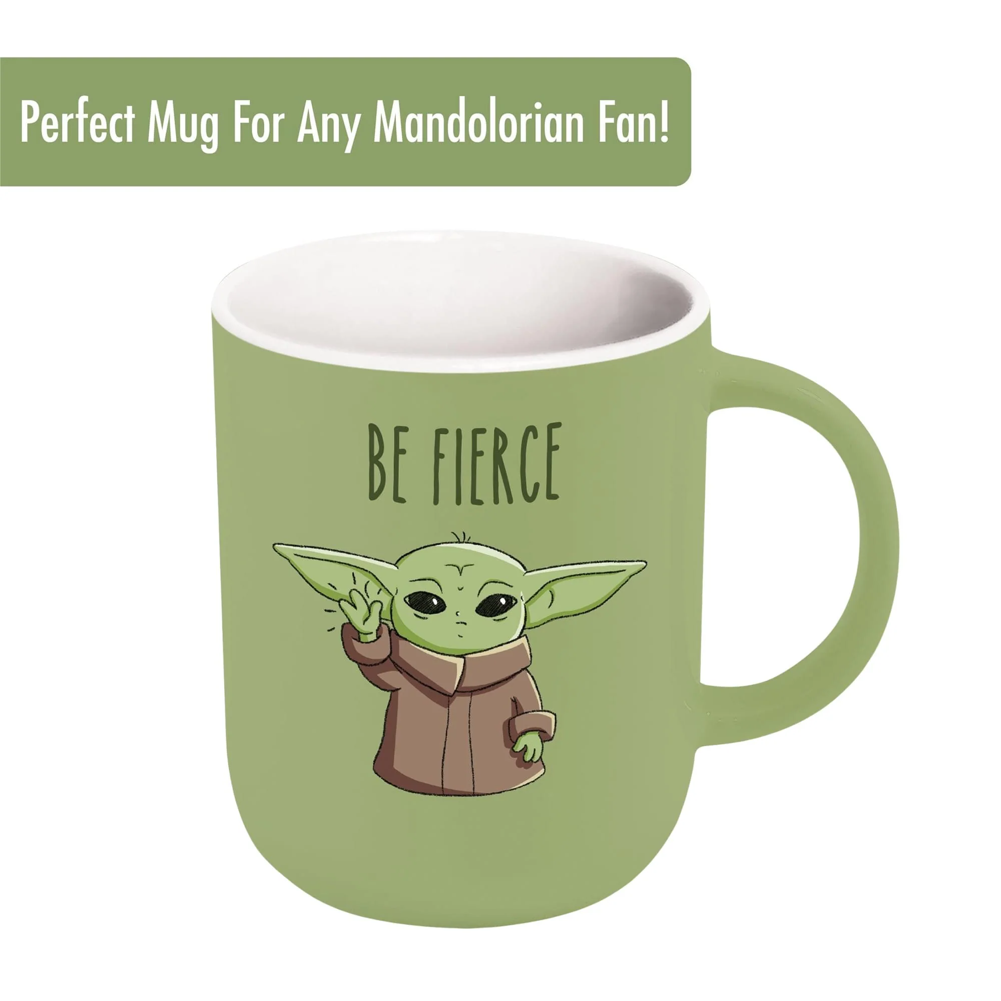 Star Wars Grogu "Be Fierce" 16oz Cappucino Mug - Image 2