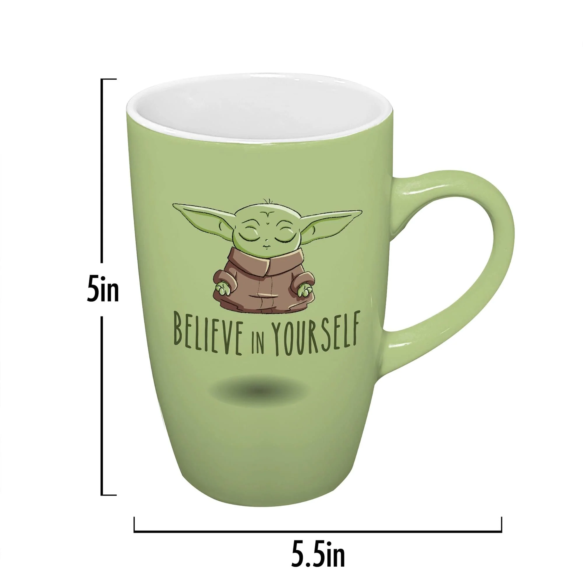 Star Wars Grogu "Believe In Yourself" 18oz Ceramic Latte Mug - Image 4