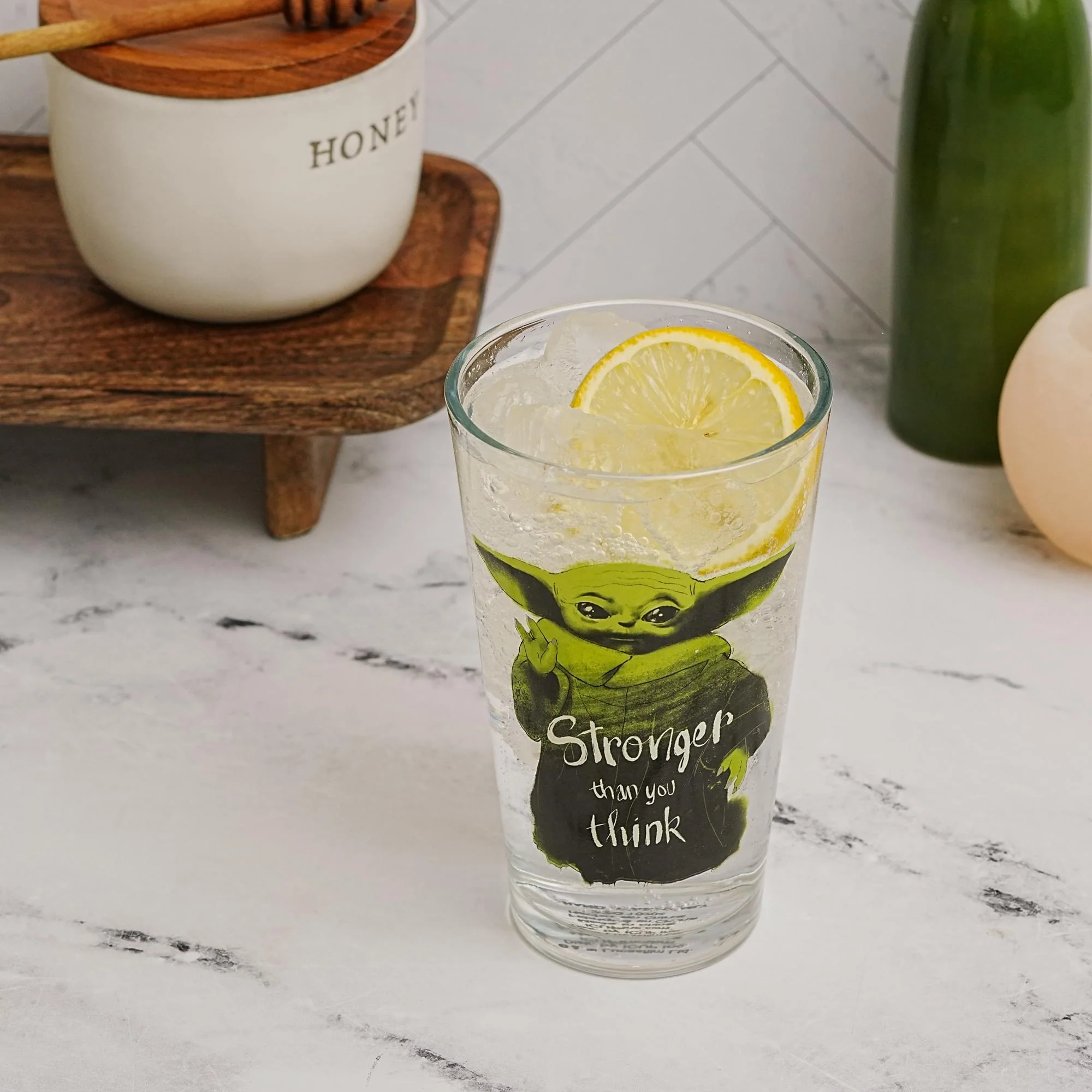 Star Wars Grogu "Stronger Than You Think" 16oz Pint Glass - Image 4