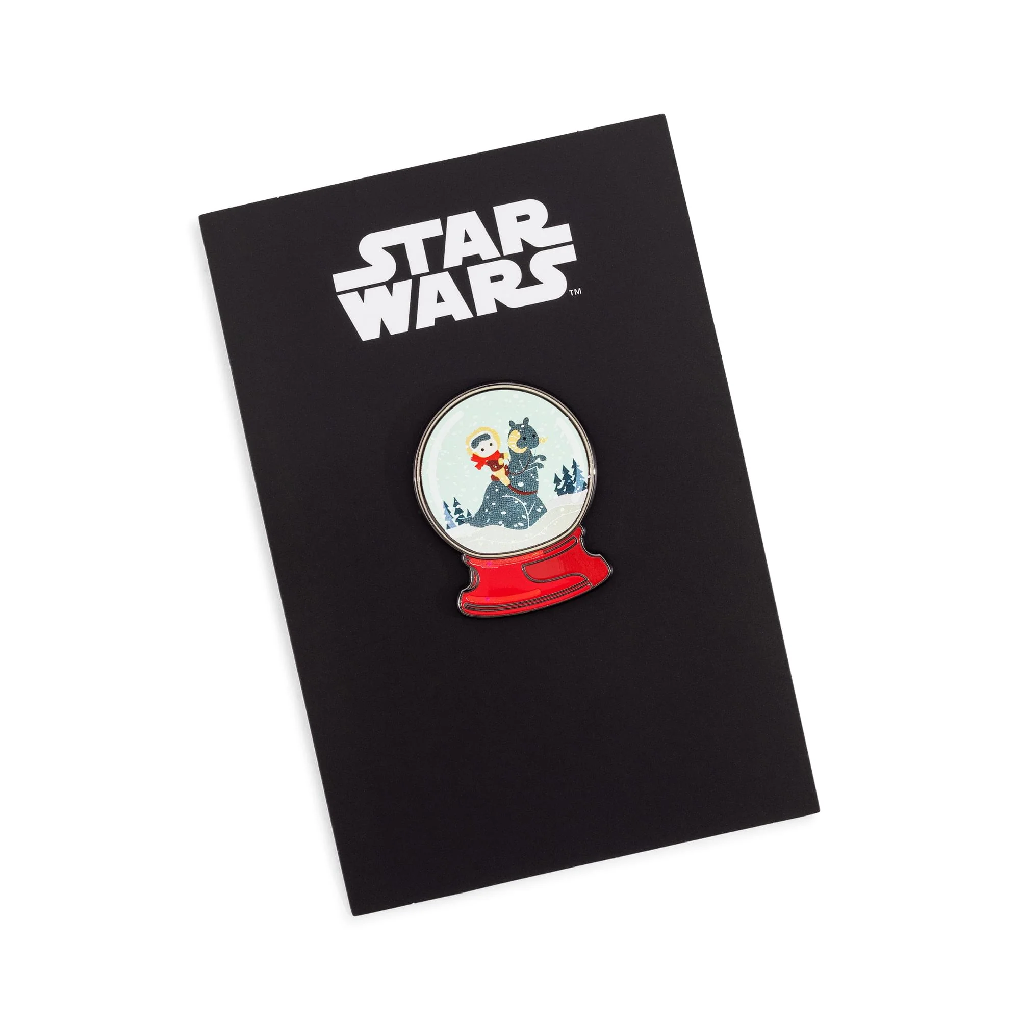 Star Wars Han Solo and Tauntaun Winter Snow Globe Enamel Pin - Image 2