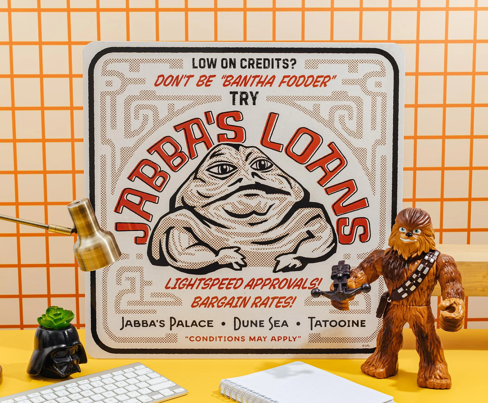 Star Wars "Jabba's Loans" Tin Sign | 20 x 20 Inches - Image 2