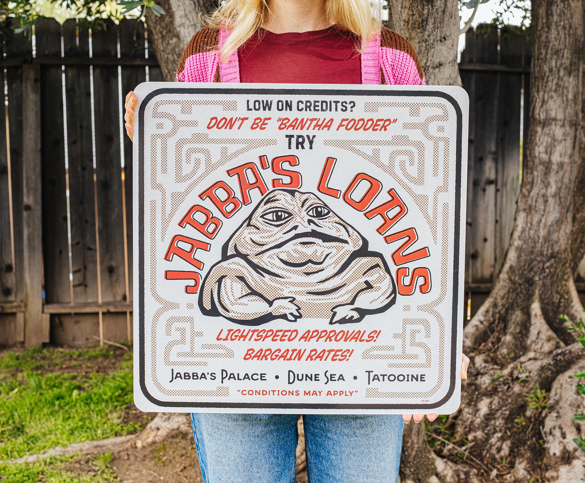 Star Wars "Jabba's Loans" Tin Sign | 20 x 20 Inches - Image 3