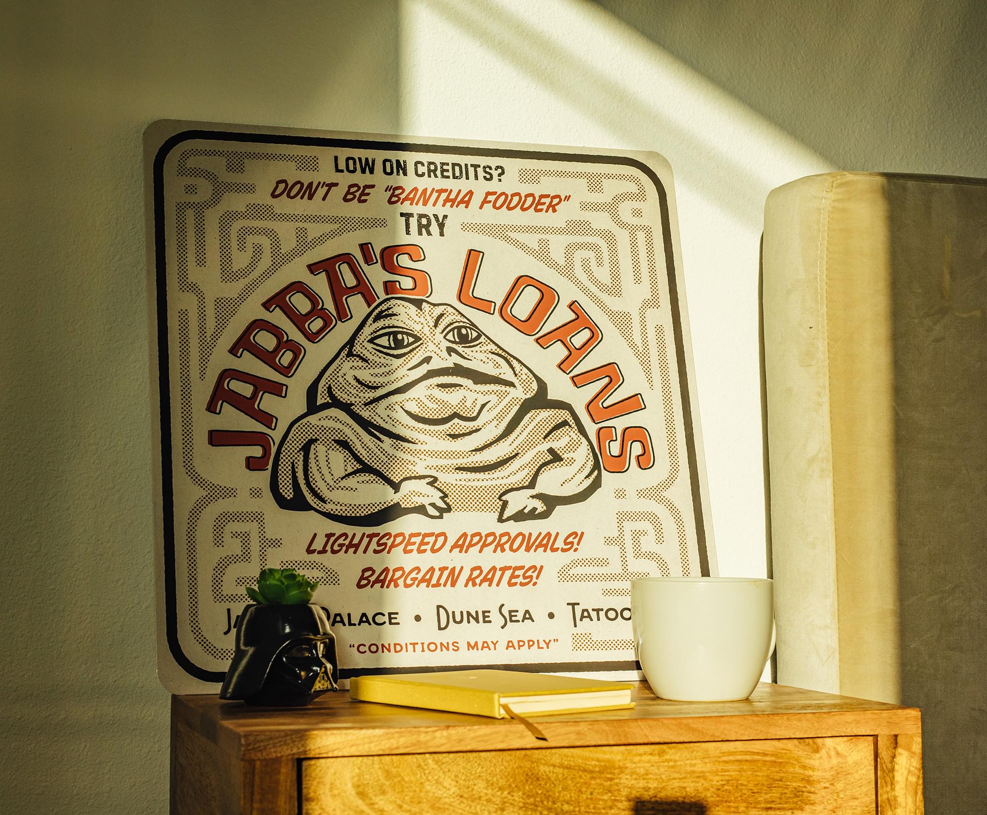 Star Wars "Jabba's Loans" Tin Sign | 20 x 20 Inches - Image 6