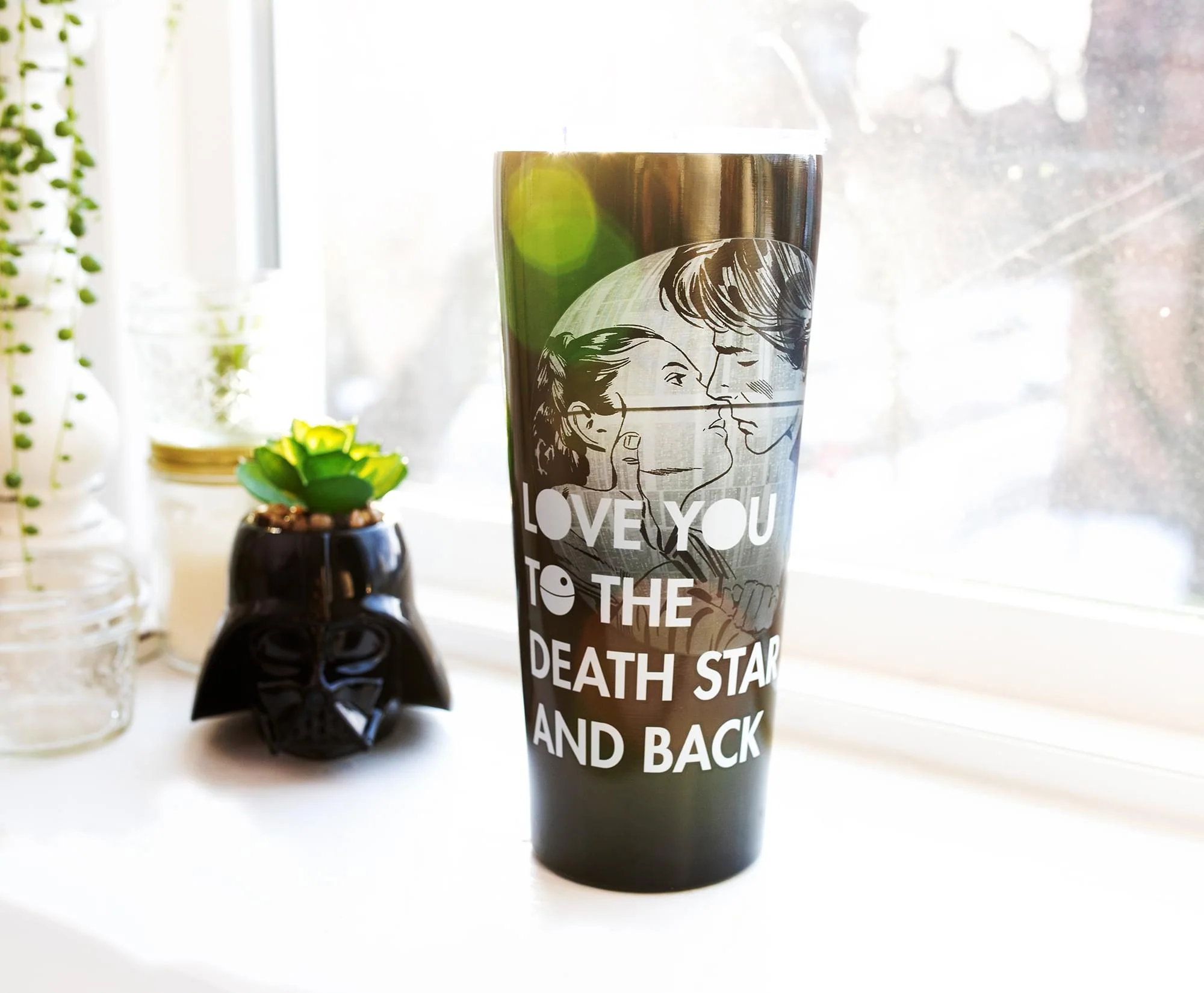 Star Wars "Love You to the Death Star" Stainless Steel Tumbler | Holds 22 Ounces - Image 6