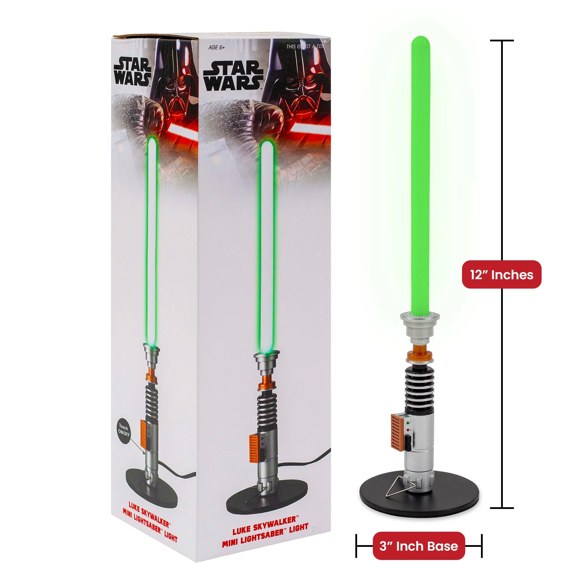 Star Wars Luke Skywalker Green Lightsaber 12-Inch Mini LED Mood Light - Image 2